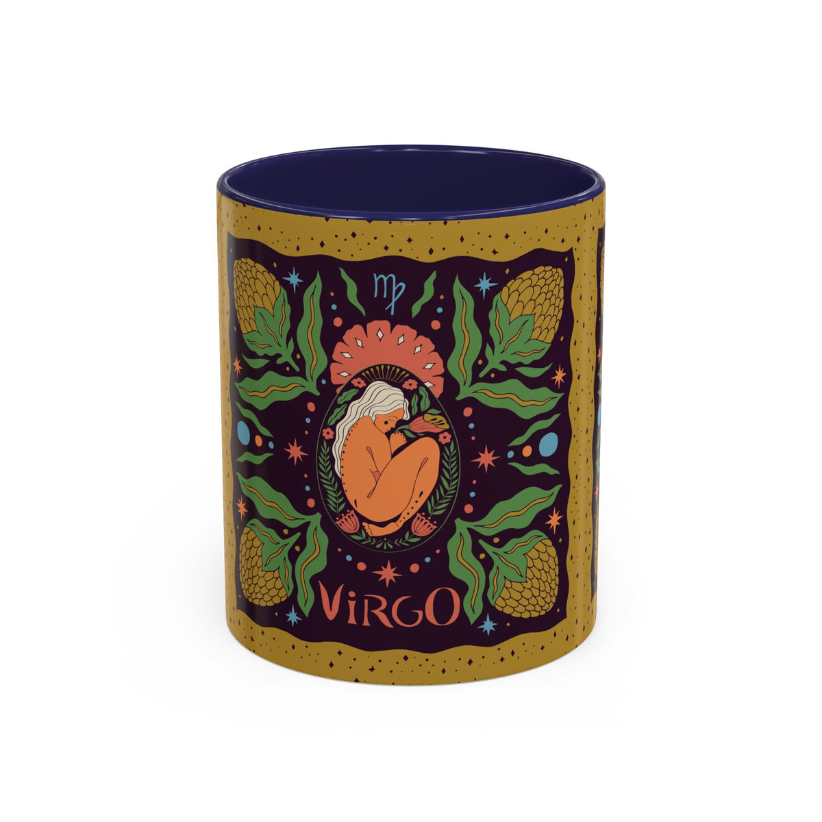 Virgo Zodiac Custom Coffee Mug, Colorful Ceramic 11oz and 15oz Design - Ira World Art LLC
