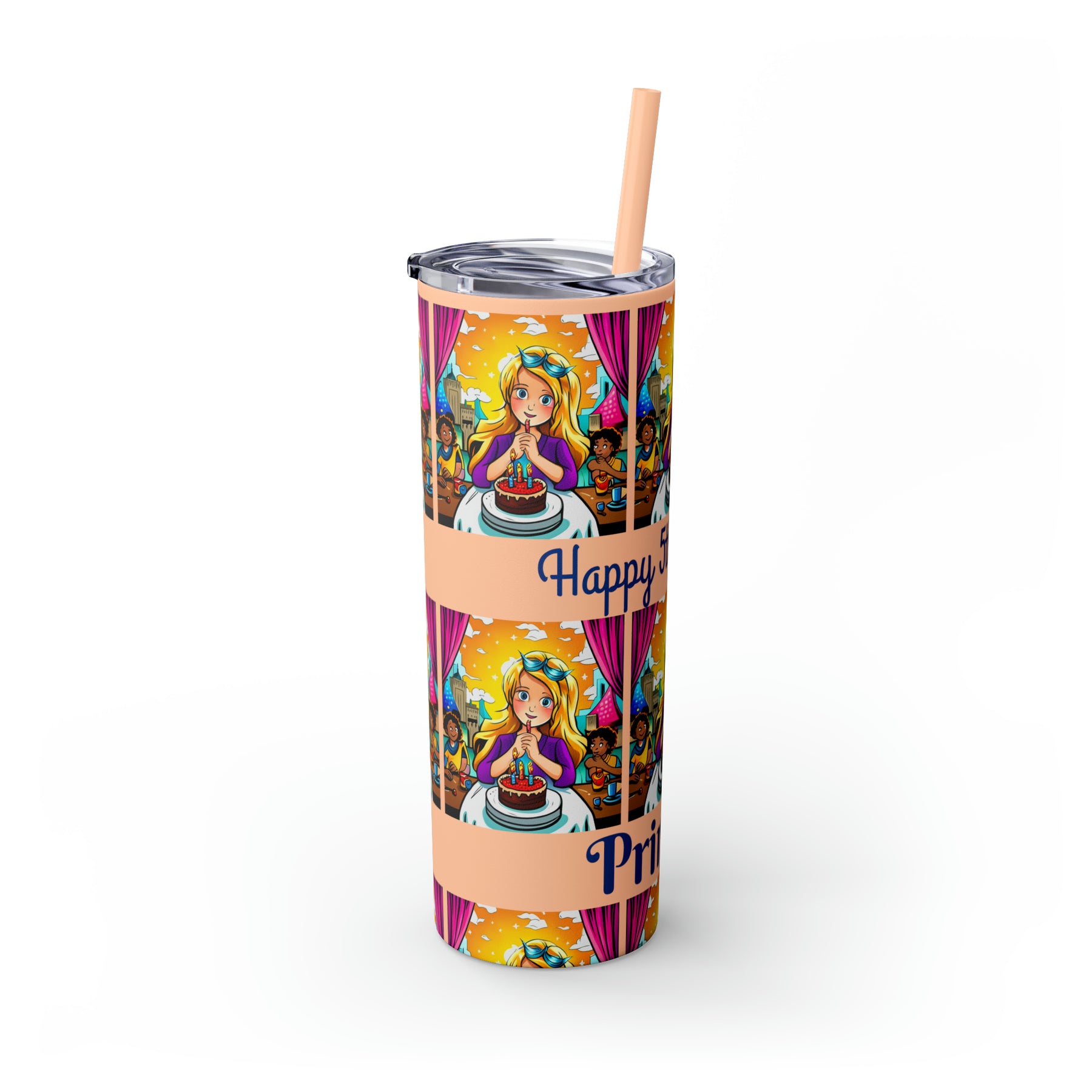 Stylish 20oz Birthday Skinny Tumbler with Straw – Celebrate in Sip-worthy Fashion!" - Ira World Art LLC