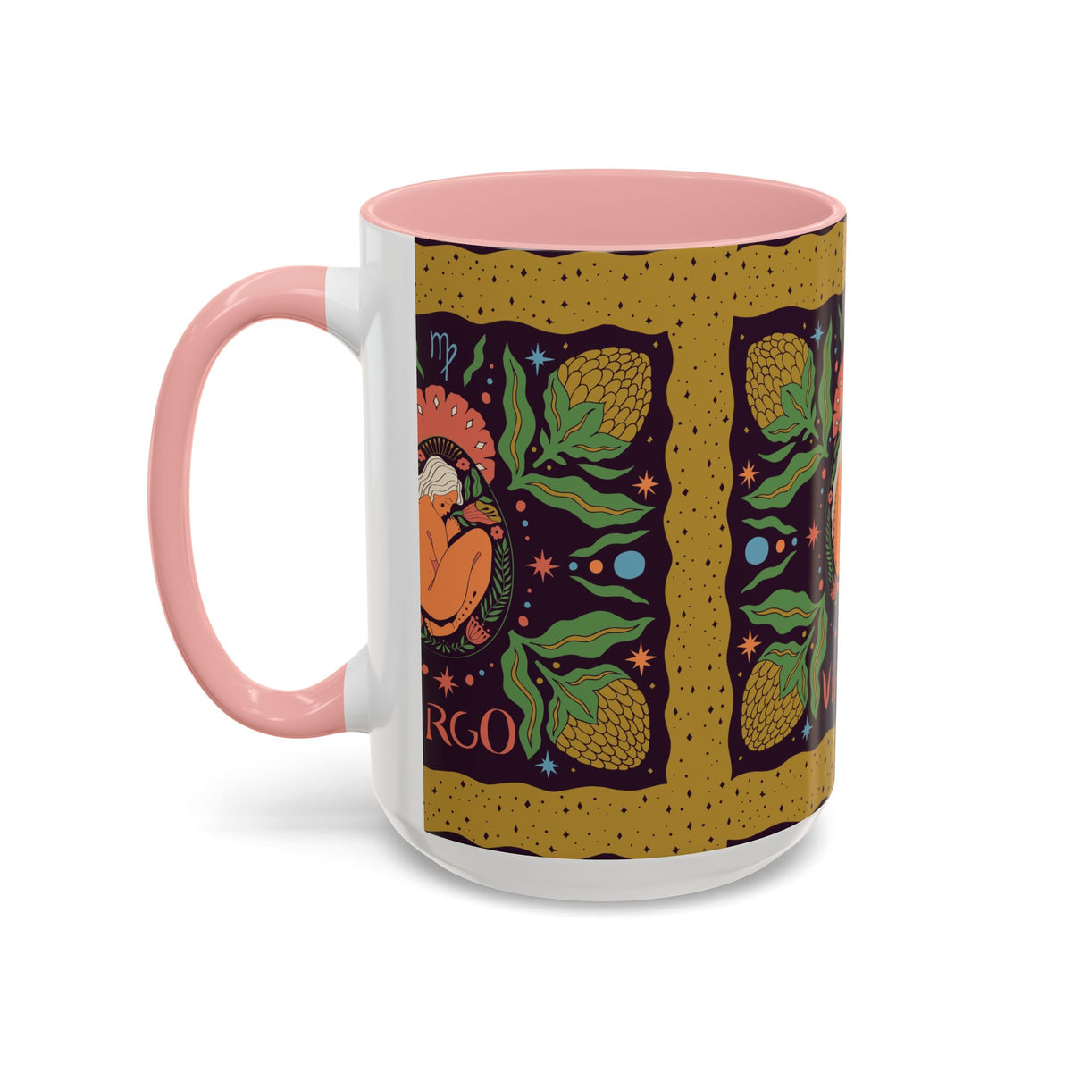 Virgo Zodiac Custom Coffee Mug, Colorful Ceramic 11oz and 15oz Design - Ira World Art LLC