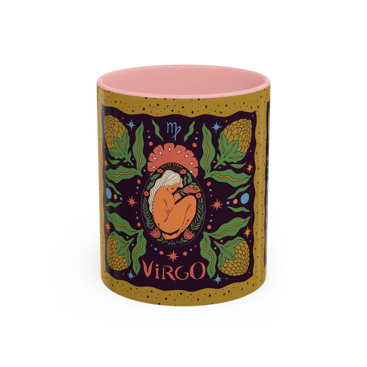 Virgo Zodiac Custom Coffee Mug, Colorful Ceramic 11oz and 15oz Design - Ira World Art LLC
