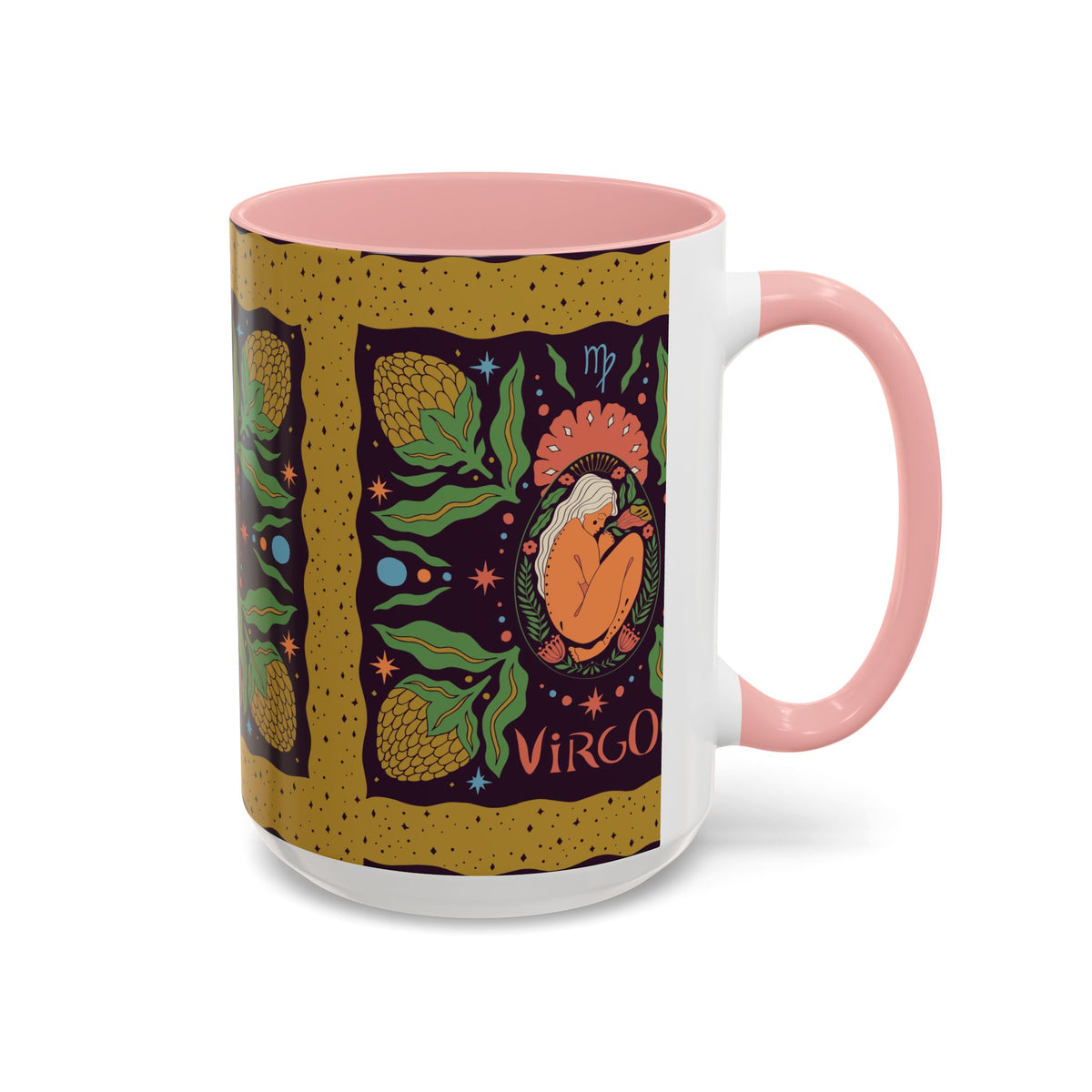 Virgo Zodiac Custom Coffee Mug, Colorful Ceramic 11oz and 15oz Design - Ira World Art LLC
