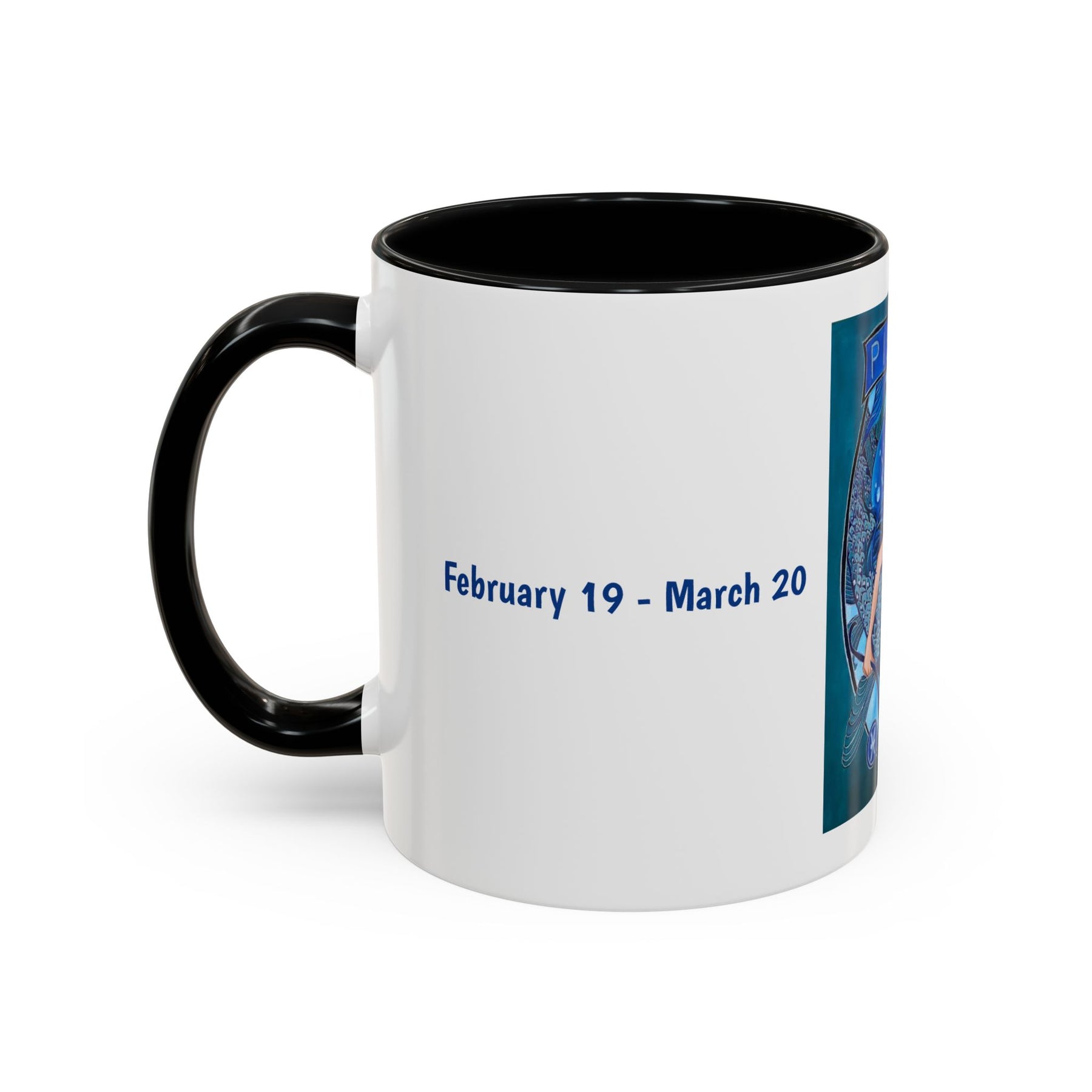 Pisces Zodiac Mug, Colorful Ceramic Fish Mug Design, Cute 11oz Cup - Ira World Art LLC