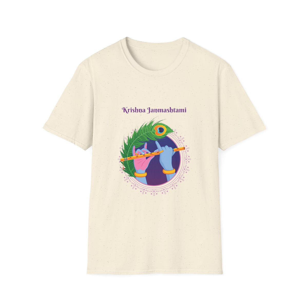 Krishna Janmashtami Unisex Softstyle T-Shirt, Festival Shirt, Spiritual Apparel, Gifts for Friends, Cultural Celebrations, Hindu Festivities - Ira World Art LLC