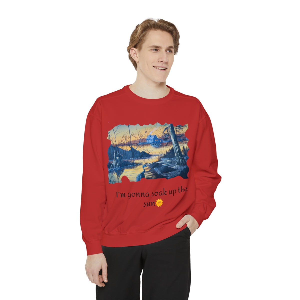 Unisex Garment-Dyed Sweatshirt - Ira World Art LLC