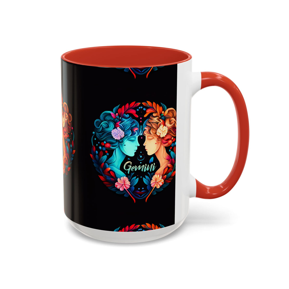 Gemini Zodiac Coffee Mug, Custom Ceramic 11oz & 15oz Colorful Design - Ira World Art LLC