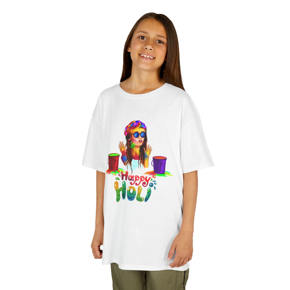 Youth Holi T‑Shirt — Colorful 'Happy Holi' Festival Tee - Ira World Art LLC