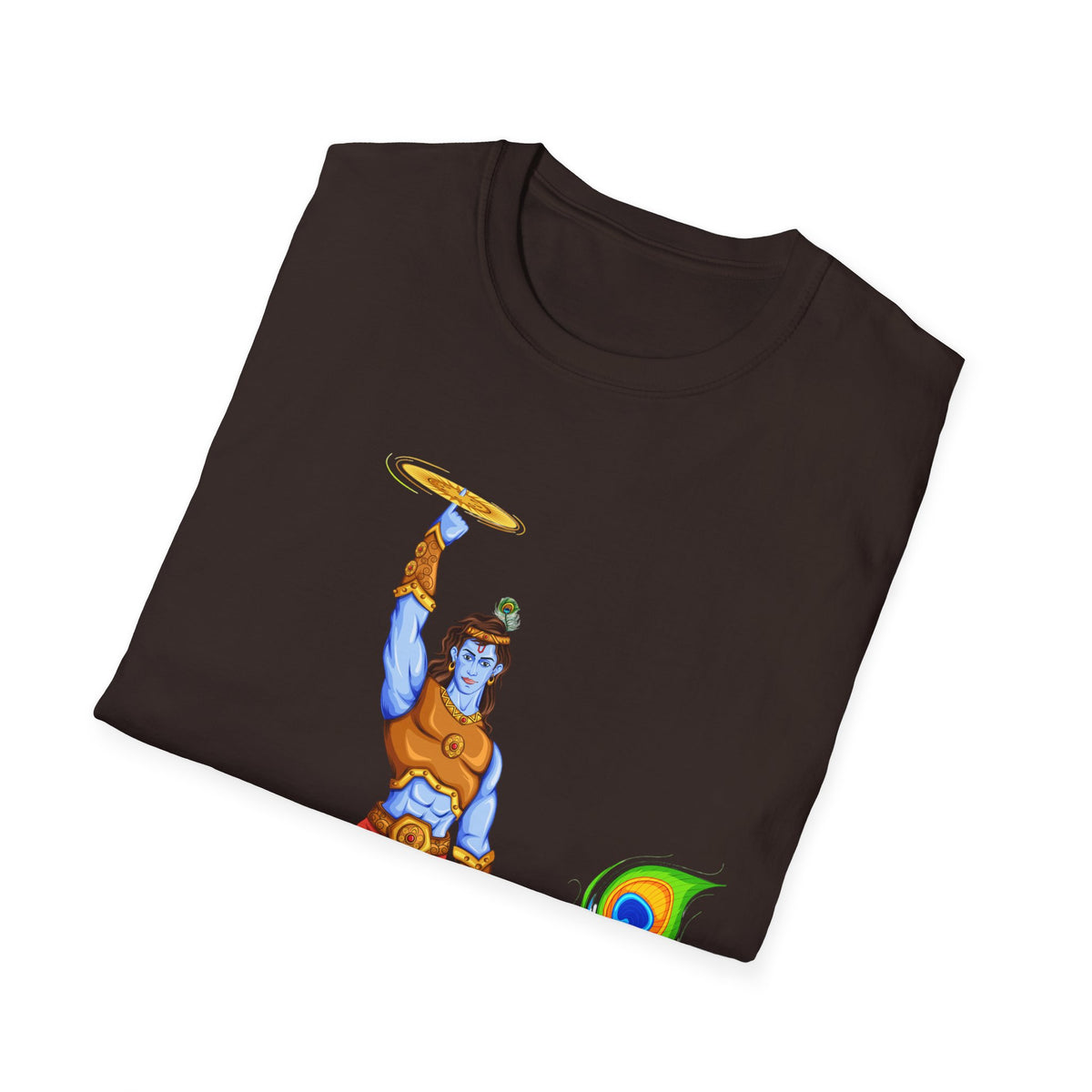 Krishna with Sudarshan Chakra Unisex T-Shirt, Hindu God Tee, Spirituality Shirt, Religious Apparel, Yoga Top - Ira World Art LLC