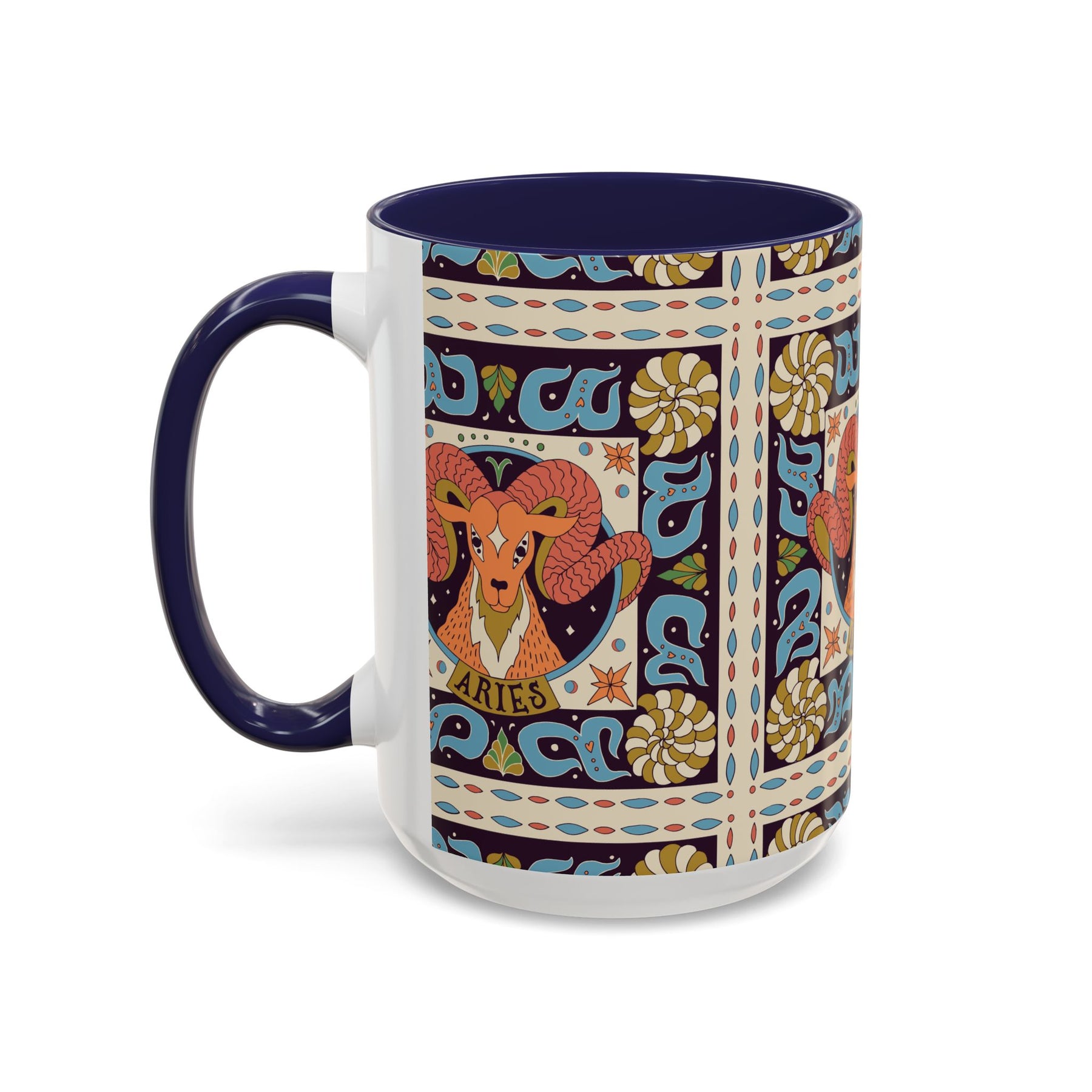 Colorful Capricorn Coffee Mug, Custom Ceramic 11oz & 15oz Zodiac Design - Ira World Art LLC