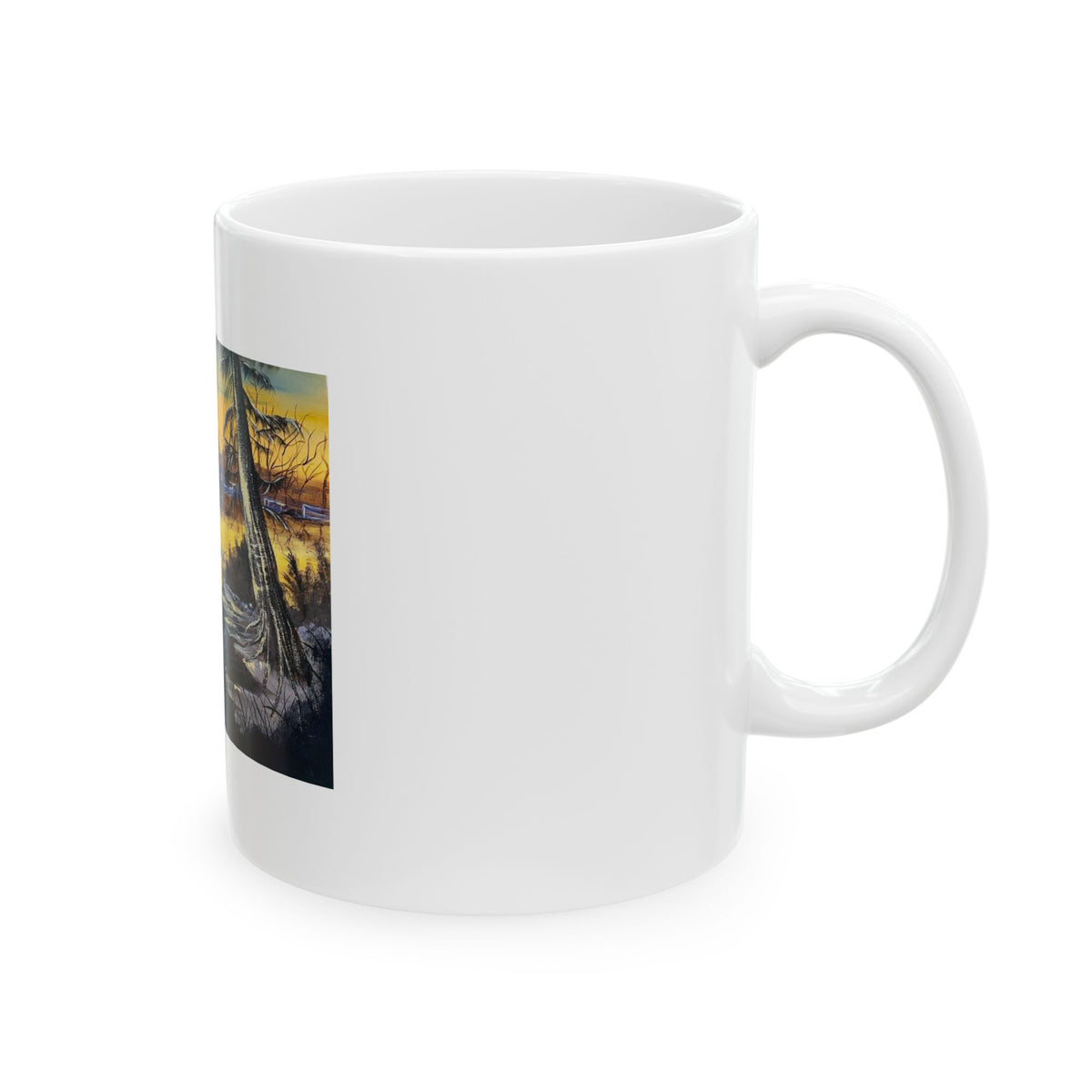 Watercolor Artistic Ceramic Mug, Colorful 11oz & 15oz Aesthetic Drinkware - Ira World Art LLC