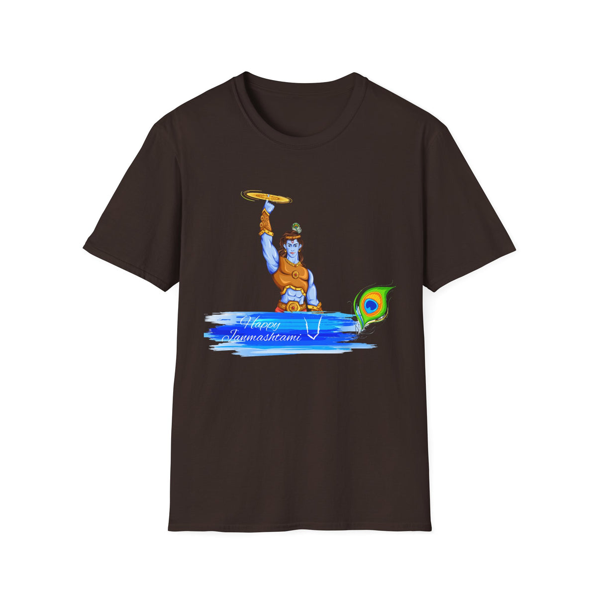 Krishna with Sudarshan Chakra Unisex T-Shirt, Hindu God Tee, Spirituality Shirt, Religious Apparel, Yoga Top - Ira World Art LLC