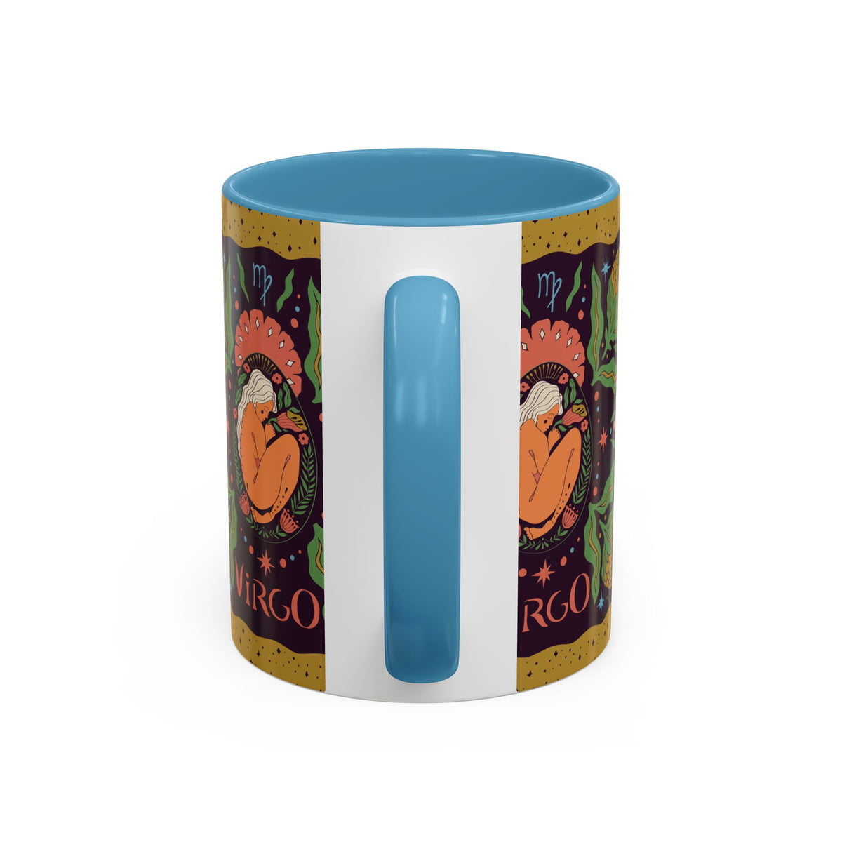 Virgo Zodiac Custom Coffee Mug, Colorful Ceramic 11oz and 15oz Design - Ira World Art LLC