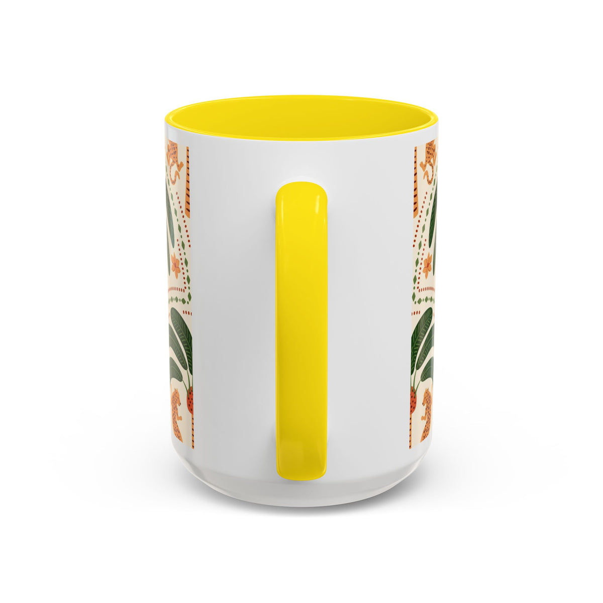 Tropical Ceramic Coffee Mug with Colorful Floral Design, 11oz & 15oz - Ira World Art LLC