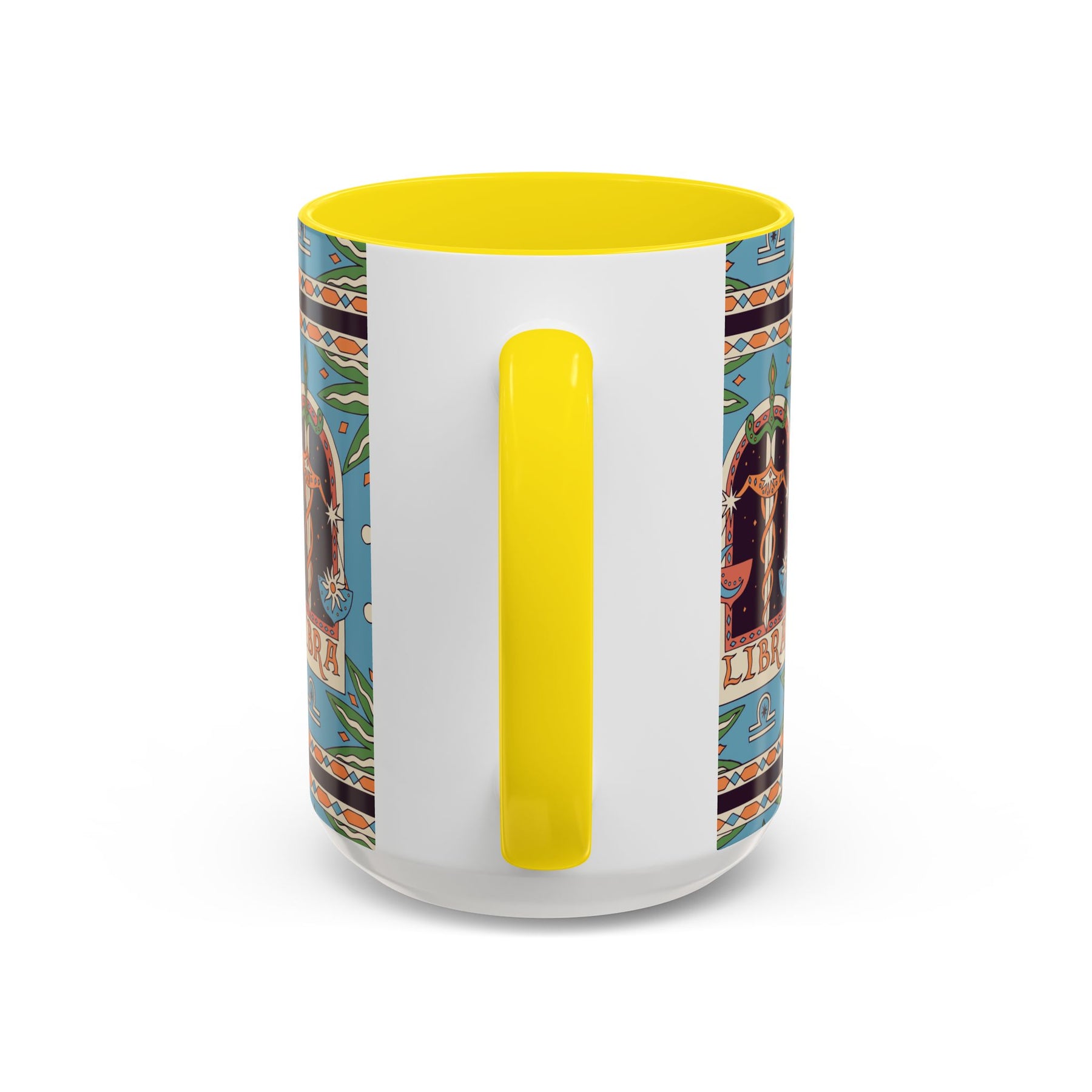 Custom Libra Coffee Mug, Colorful Ceramic 11oz & 15oz Zodiac Design - Ira World Art LLC