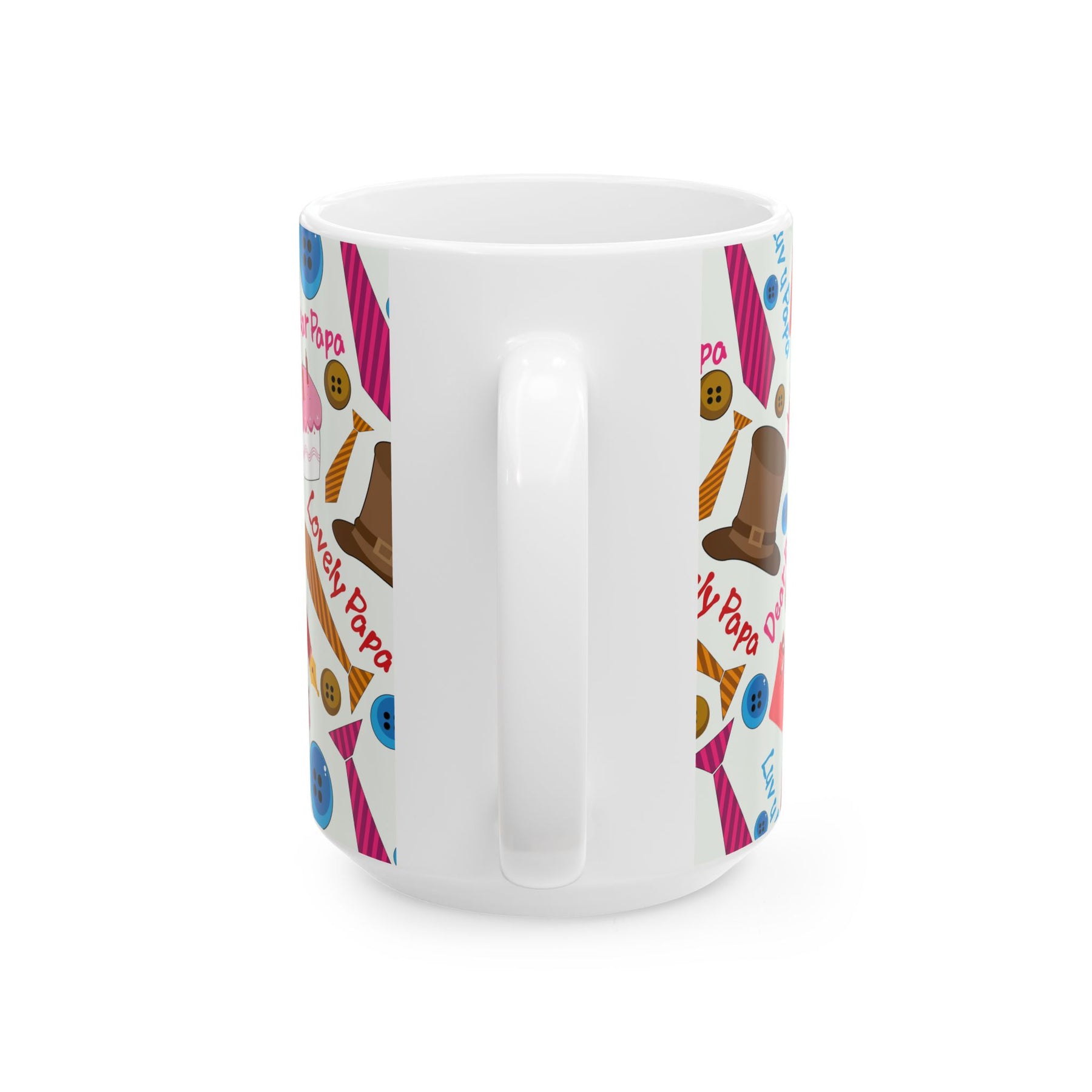 Dad Cup Ceramic Coffee Mug, Unique Gift for Father’s Day, 15oz Decor - Ira World Art LLC