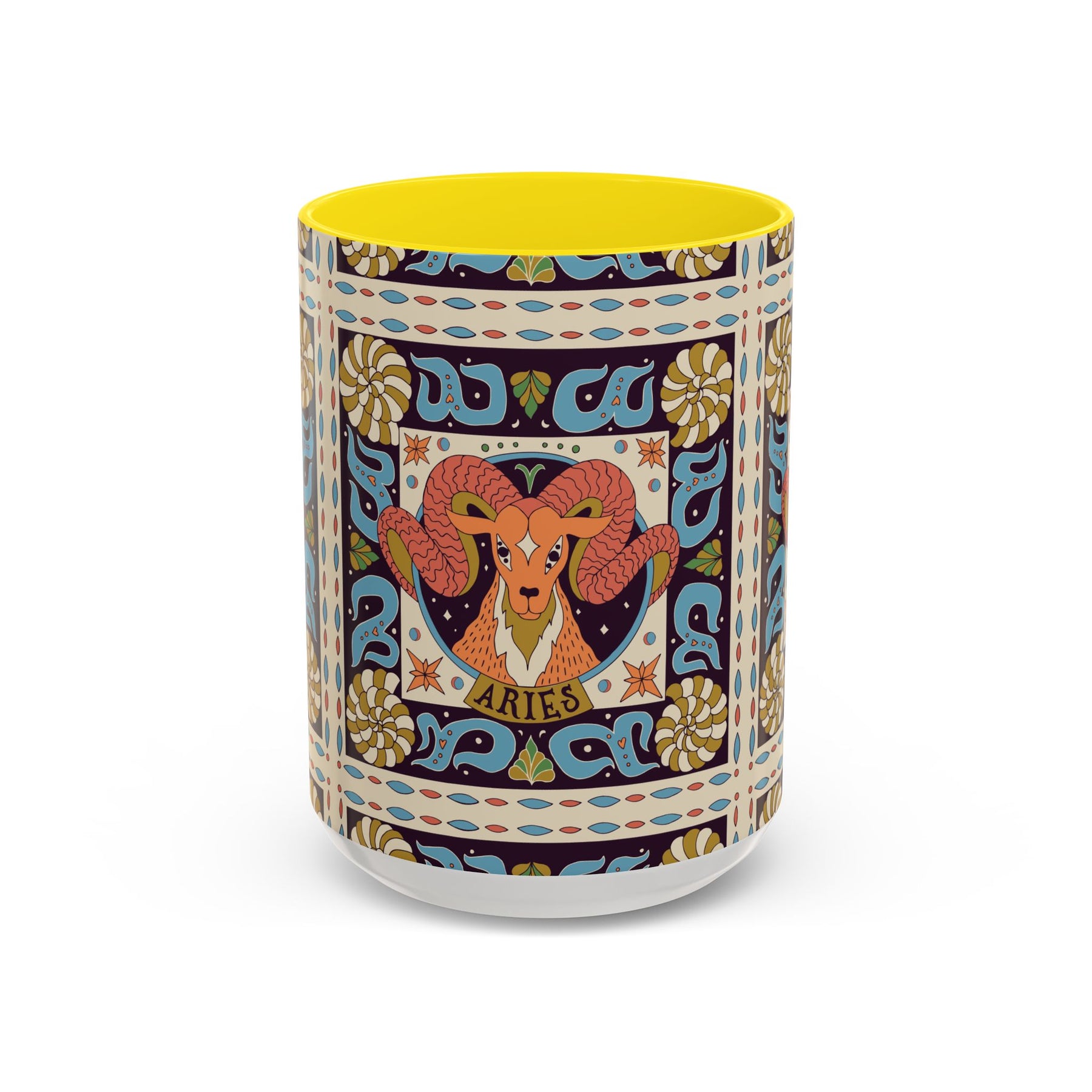 Colorful Capricorn Coffee Mug, Custom Ceramic 11oz & 15oz Zodiac Design - Ira World Art LLC