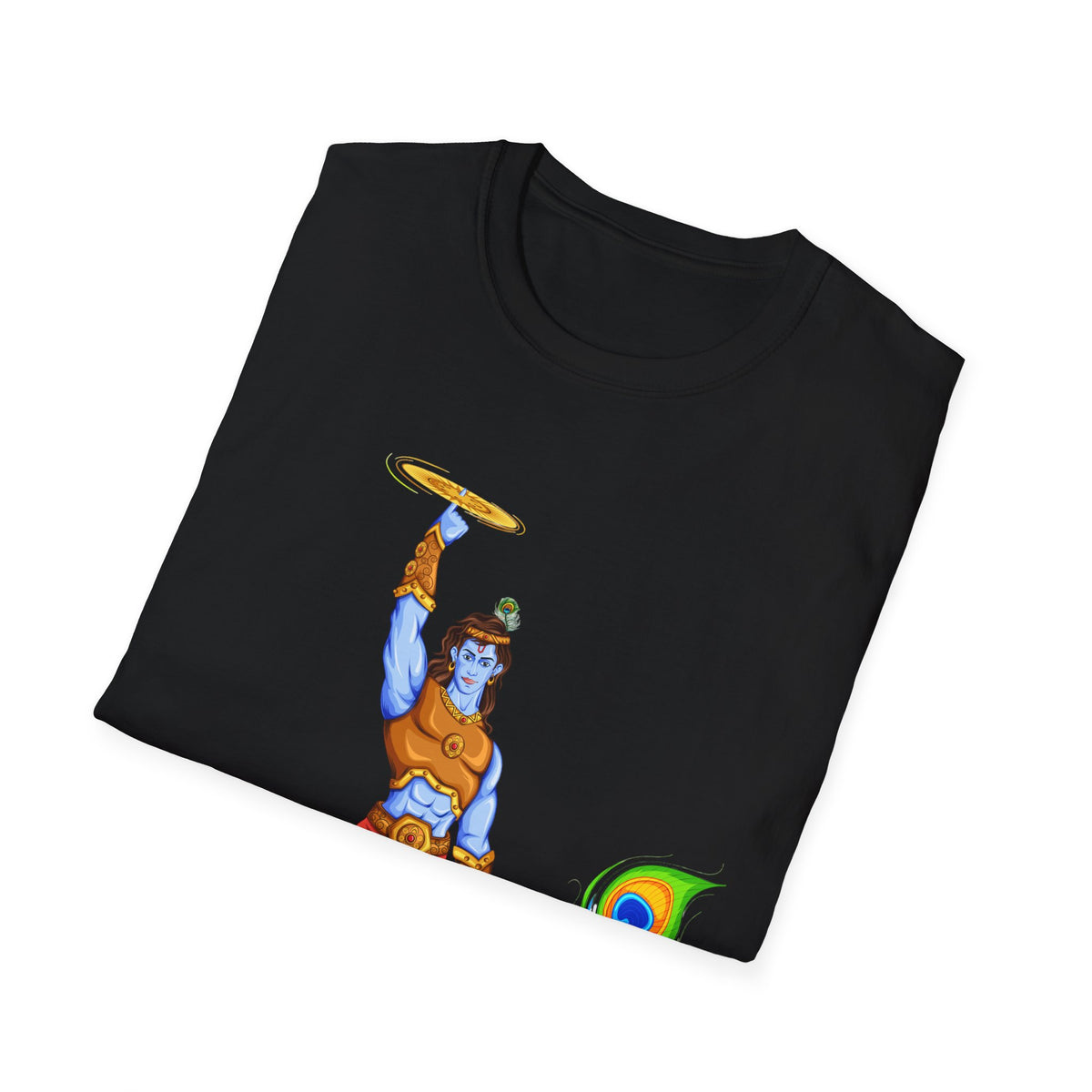 Krishna with Sudarshan Chakra Unisex T-Shirt, Hindu God Tee, Spirituality Shirt, Religious Apparel, Yoga Top - Ira World Art LLC