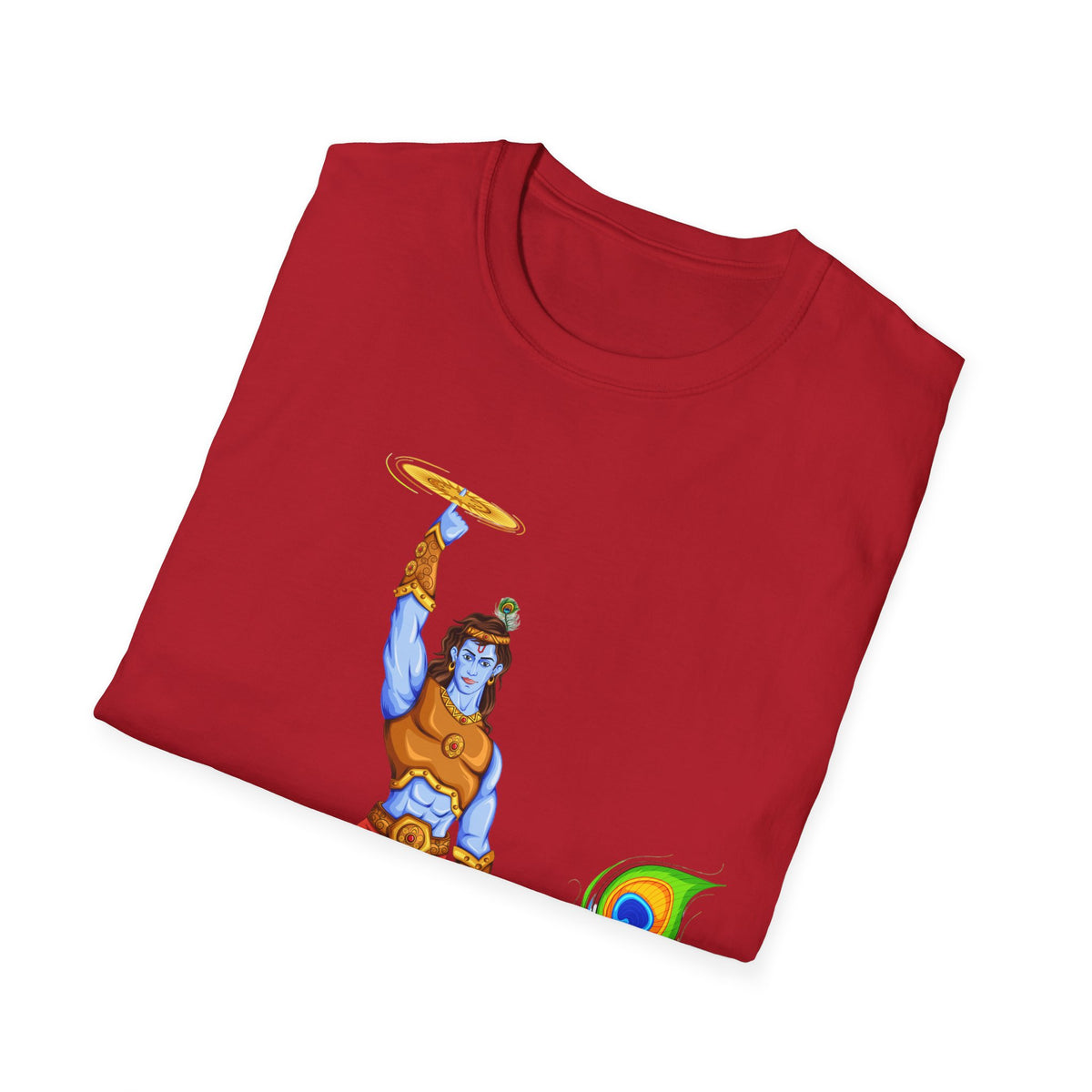 Krishna with Sudarshan Chakra Unisex T-Shirt, Hindu God Tee, Spirituality Shirt, Religious Apparel, Yoga Top - Ira World Art LLC