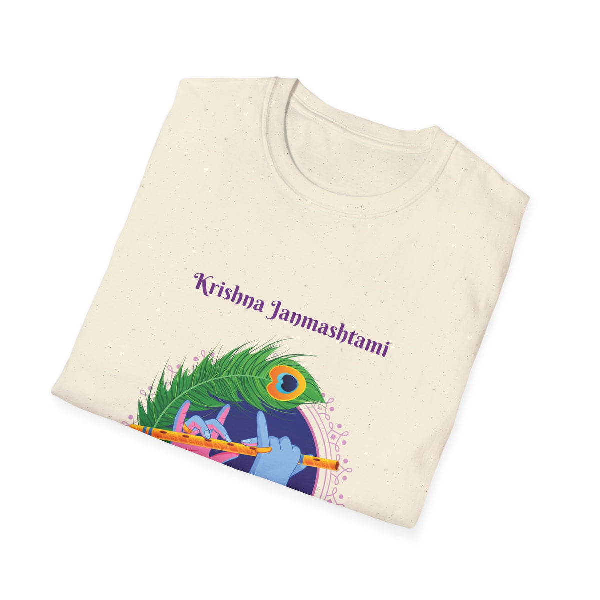 Krishna Janmashtami Unisex Softstyle T-Shirt, Festival Shirt, Spiritual Apparel, Gifts for Friends, Cultural Celebrations, Hindu Festivities - Ira World Art LLC