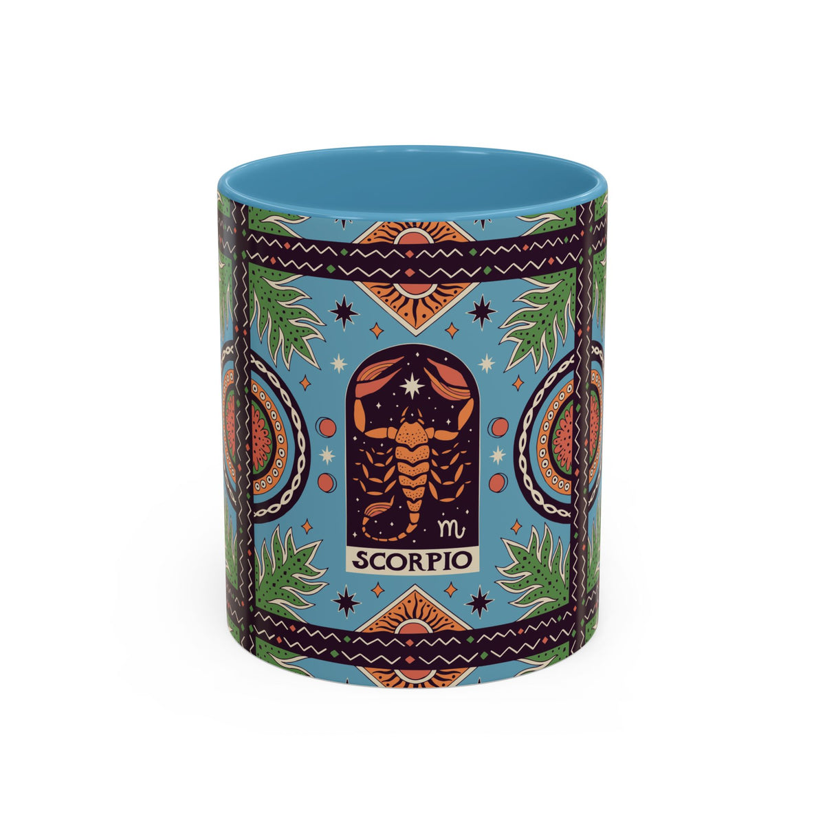 Colorful Scorpio Zodiac Ceramic Mug, Custom 11oz & 15oz Coffee Cup Design - Ira World Art LLC