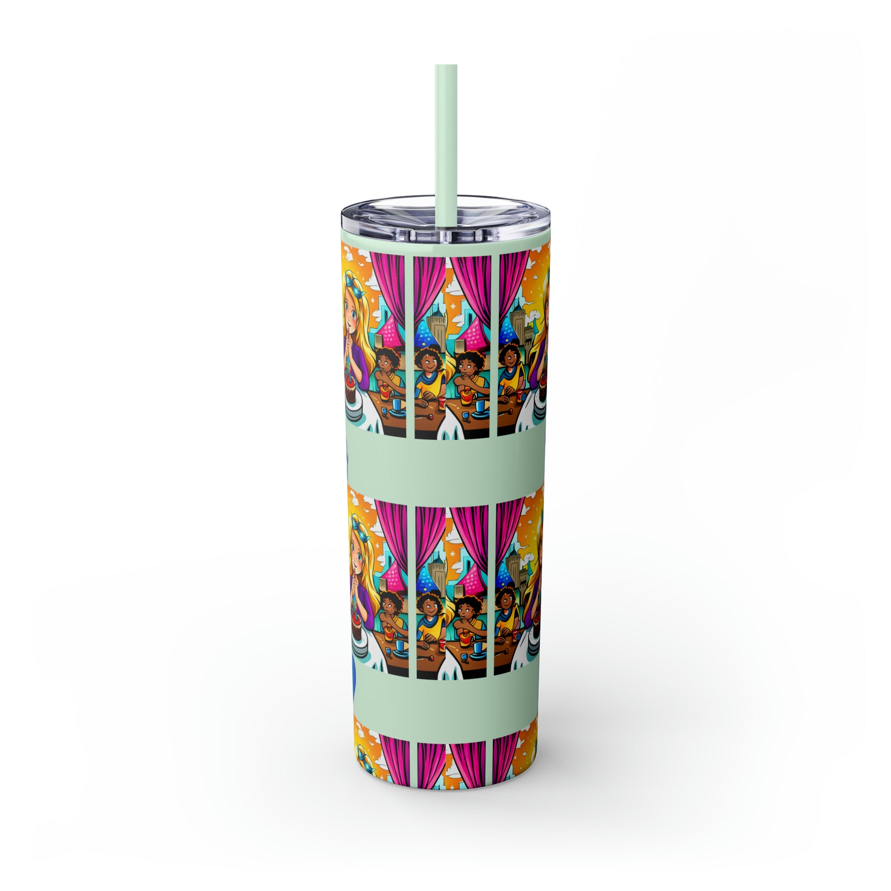 Stylish 20oz Birthday Skinny Tumbler with Straw – Celebrate in Sip-worthy Fashion!" - Ira World Art LLC