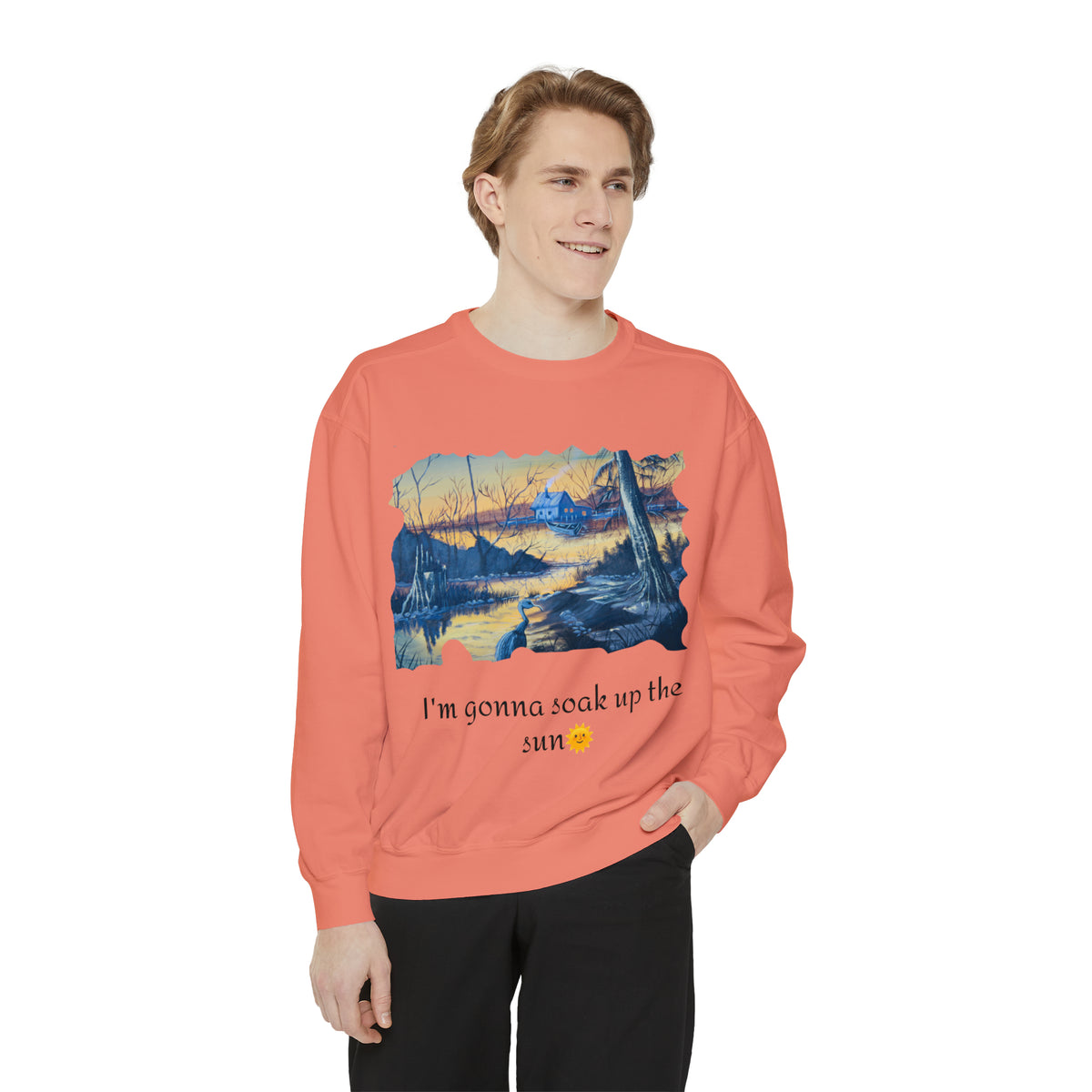 Unisex Garment-Dyed Sweatshirt - Ira World Art LLC