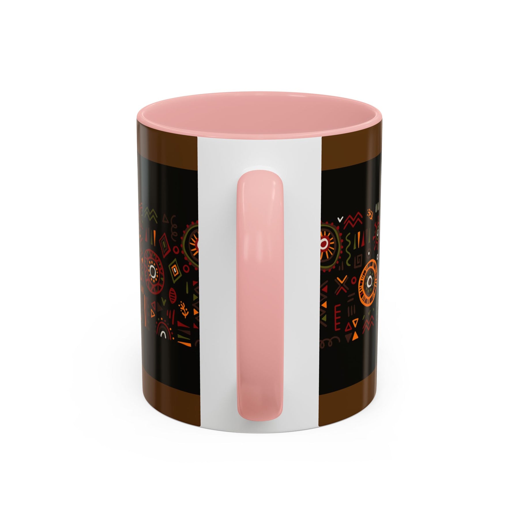 Tribal Ceramic Coffee Mug, Afrocentric Colorful Design, Custom 11oz & 15oz - Ira World Art LLC