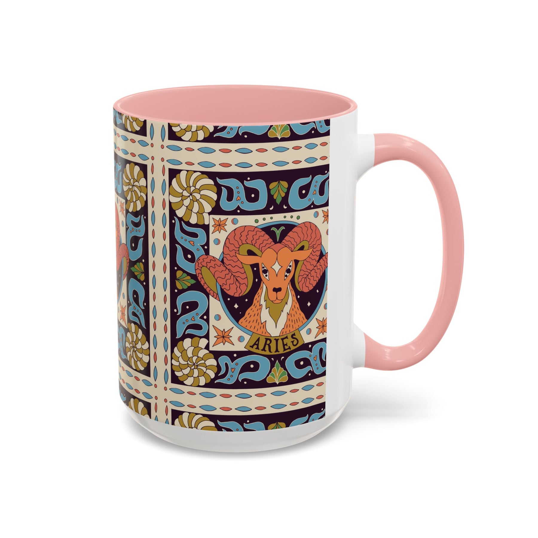 Colorful Capricorn Coffee Mug, Custom Ceramic 11oz & 15oz Zodiac Design - Ira World Art LLC