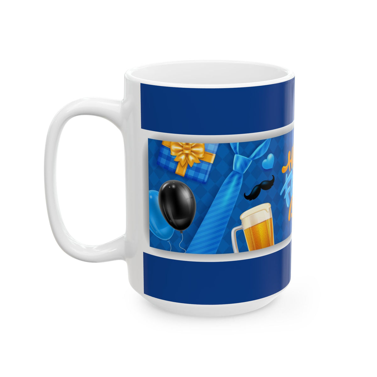 Blue Ceramic Coffee Mug for Dad, 15oz Gift for Father’s Day - Ira World Art LLC