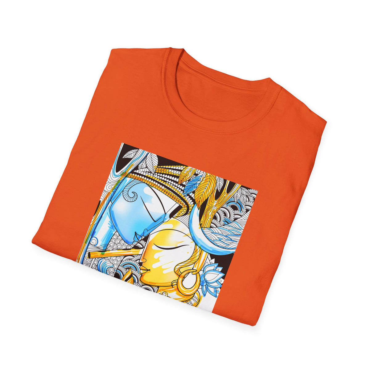 Radha Krishna Unisex T-Shirt, Spiritual Tee, Hindu Deity Shirt, Religious Gift, Meditation Top - Ira World Art LLC