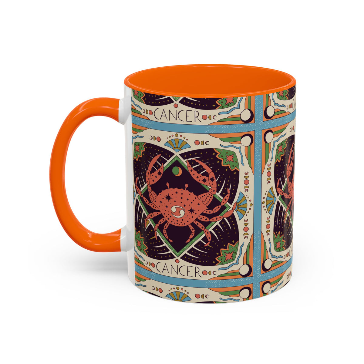 Colorful Capricorn Ceramic Mug, Custom 11oz & 15oz Zodiac Coffee Cup - Ira World Art LLC