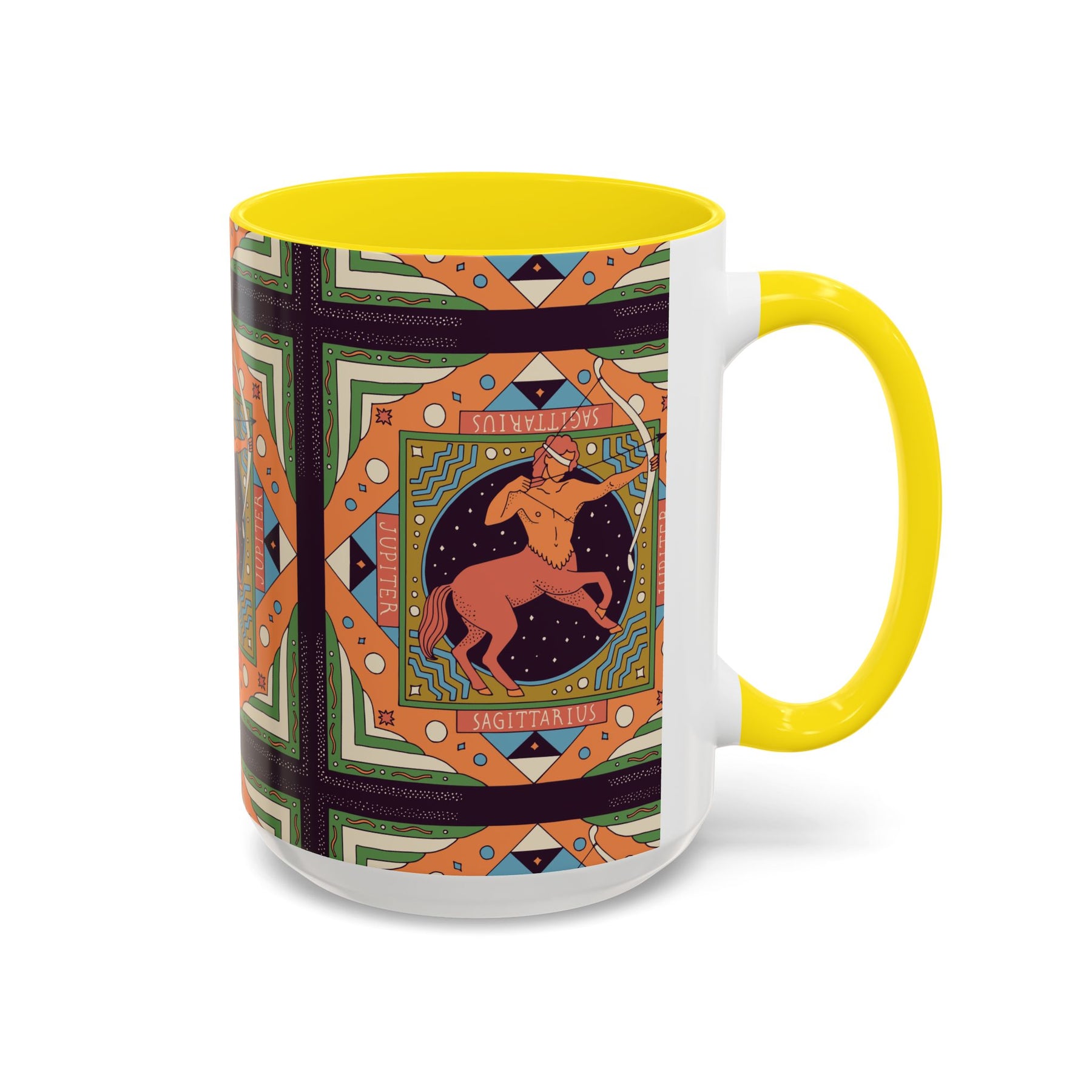 Sagittarius Custom Coffee Mug, Vibrant 11oz & 15oz Unique Printed Design - Ira World Art LLC