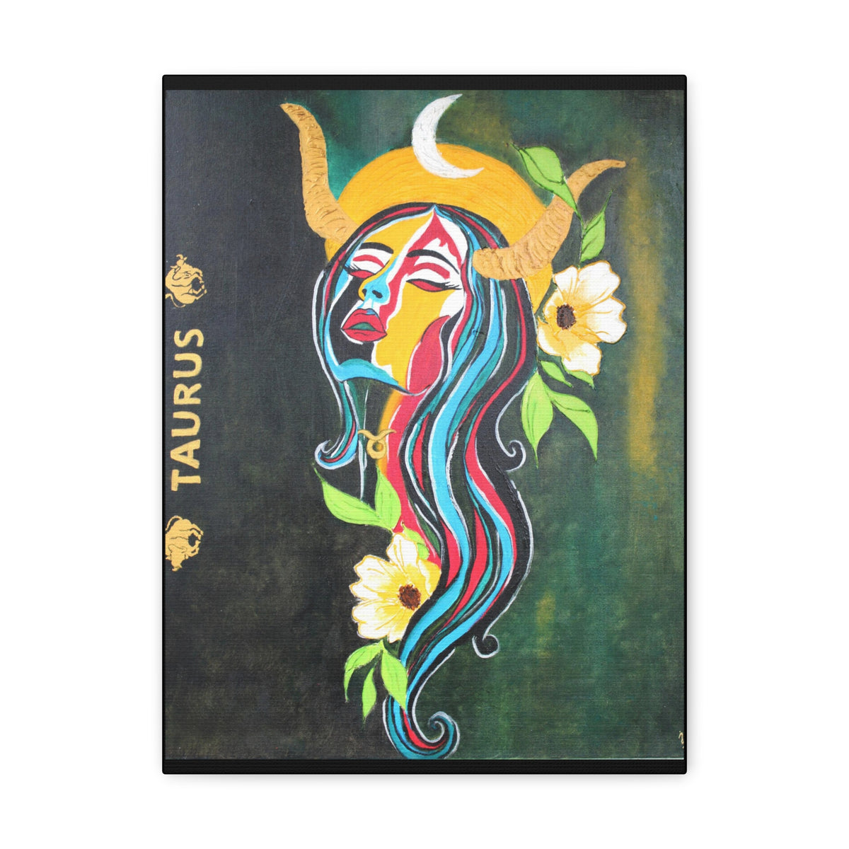 Celestial Taurus: Zodiac Constellation Gallery Wrap Painting | taurus gifts  |  Memory Gift - Ira World Art LLC
