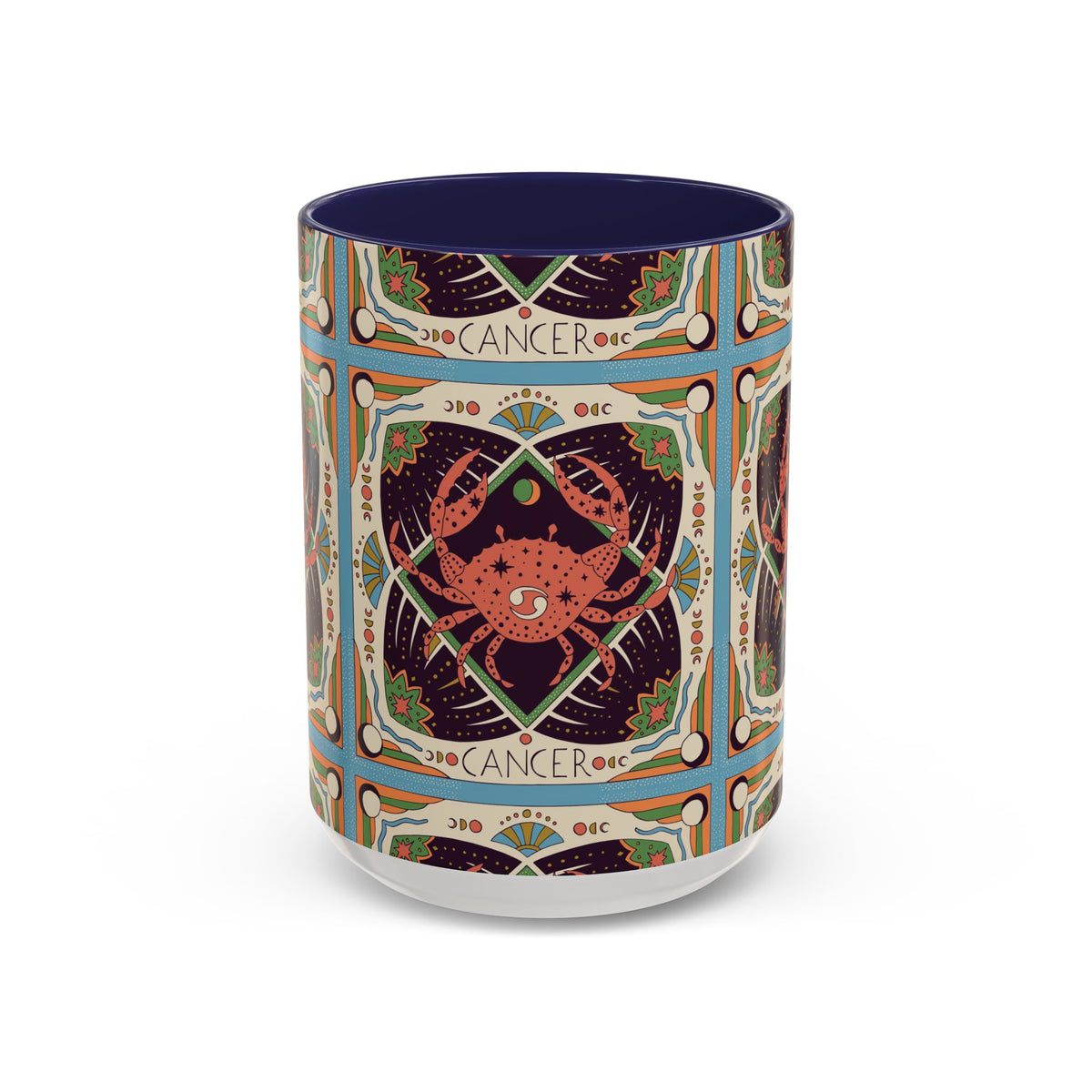Colorful Capricorn Ceramic Mug, Custom 11oz & 15oz Zodiac Coffee Cup - Ira World Art LLC