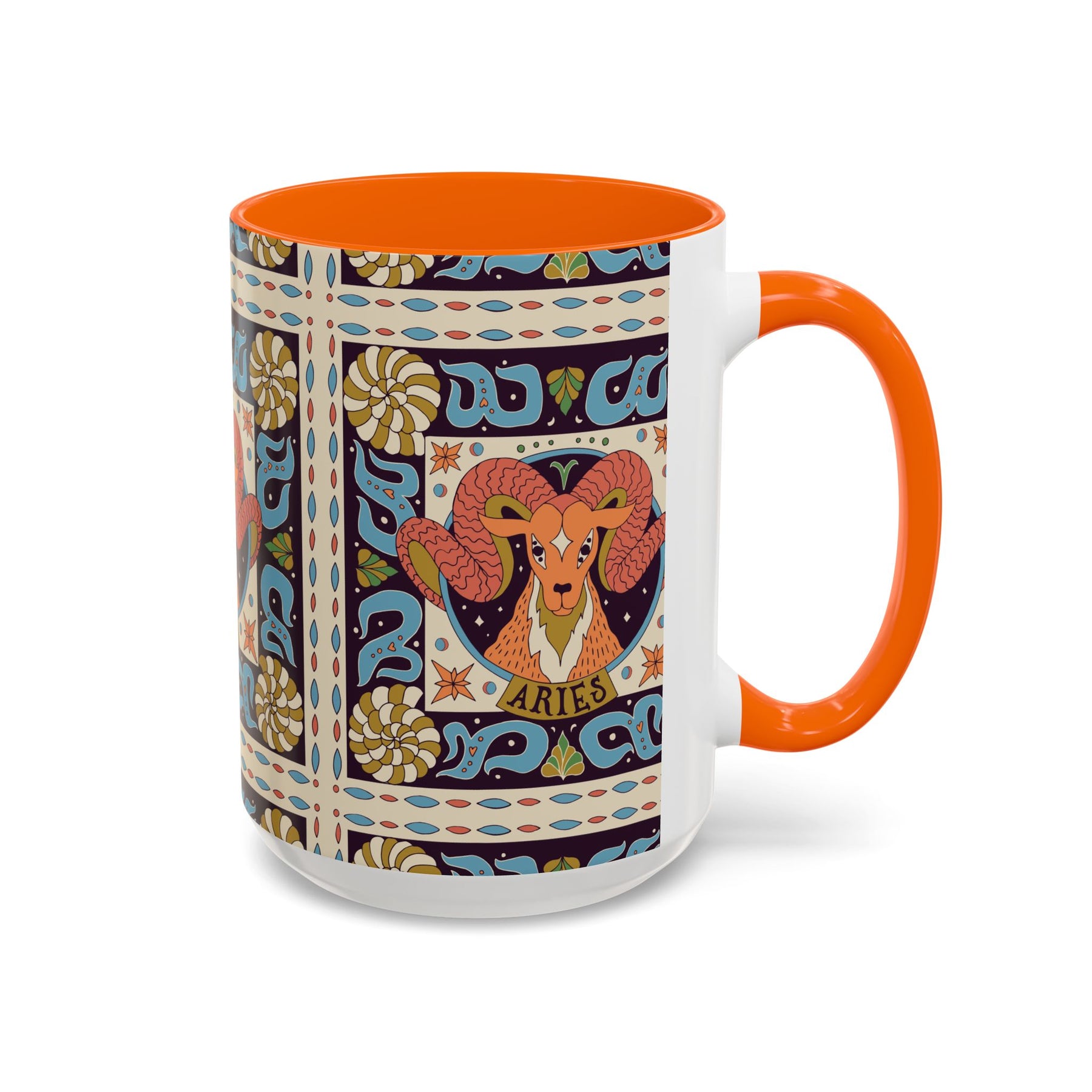 Colorful Capricorn Coffee Mug, Custom Ceramic 11oz & 15oz Zodiac Design - Ira World Art LLC