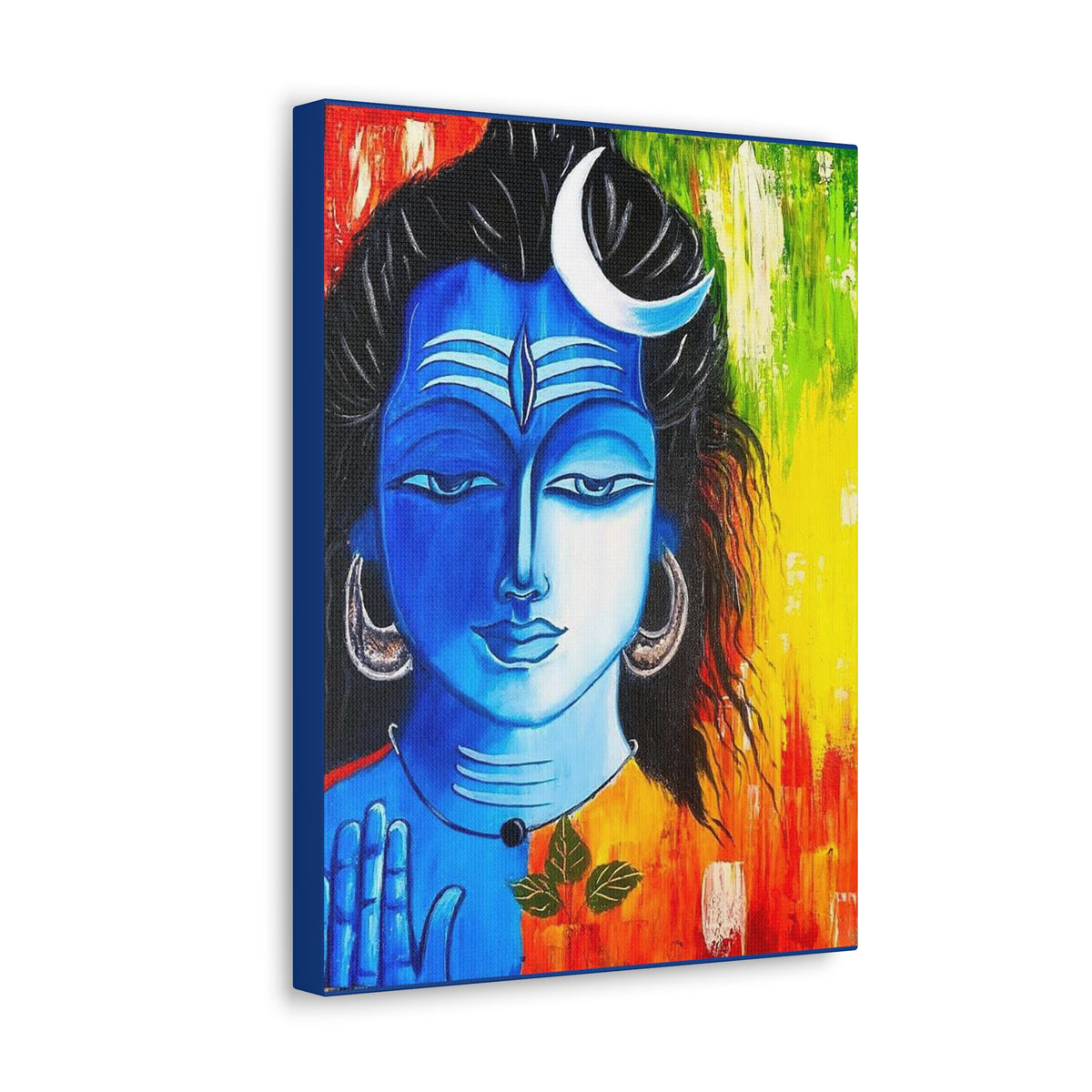 Divine Reverie: Lord Shiva Acrylic Painting on Canvas Print - Ira World Art LLC