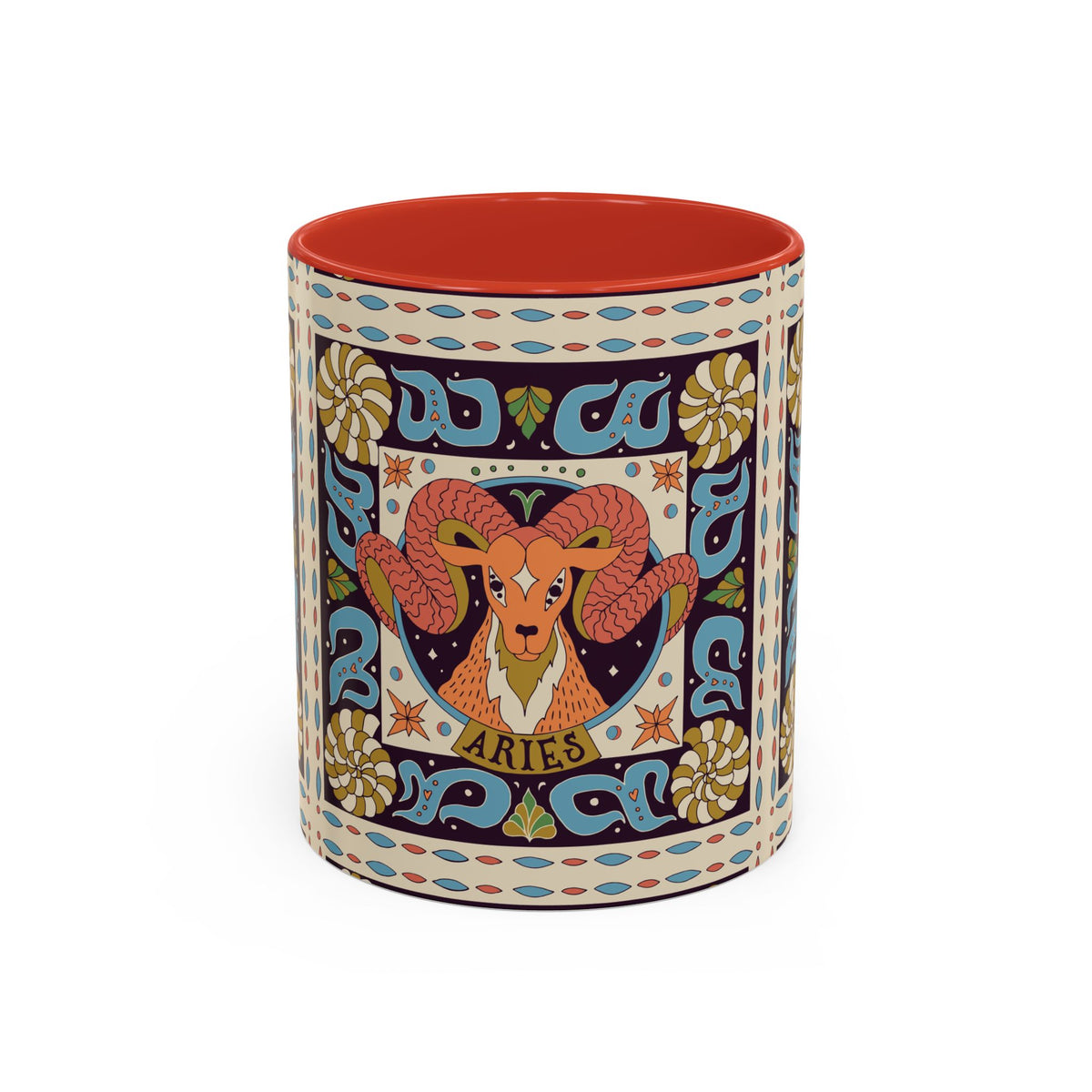 Colorful Capricorn Coffee Mug, Custom Ceramic 11oz & 15oz Zodiac Design - Ira World Art LLC