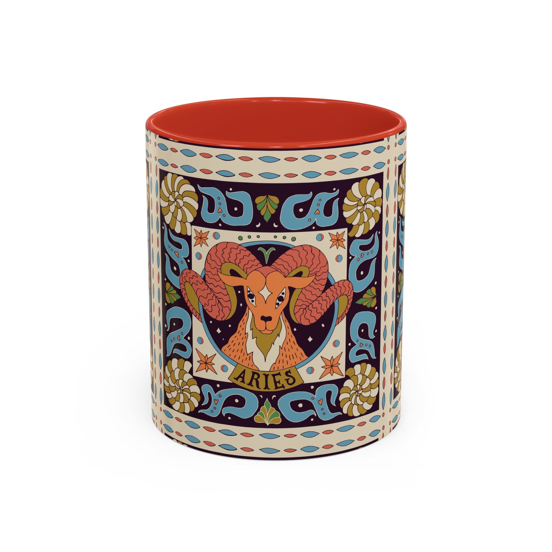 Colorful Capricorn Coffee Mug, Custom Ceramic 11oz & 15oz Zodiac Design - Ira World Art LLC
