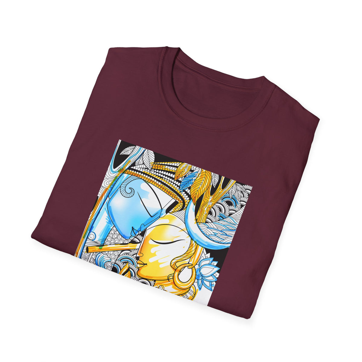 Radha Krishna Unisex T-Shirt, Spiritual Tee, Hindu Deity Shirt, Religious Gift, Meditation Top - Ira World Art LLC