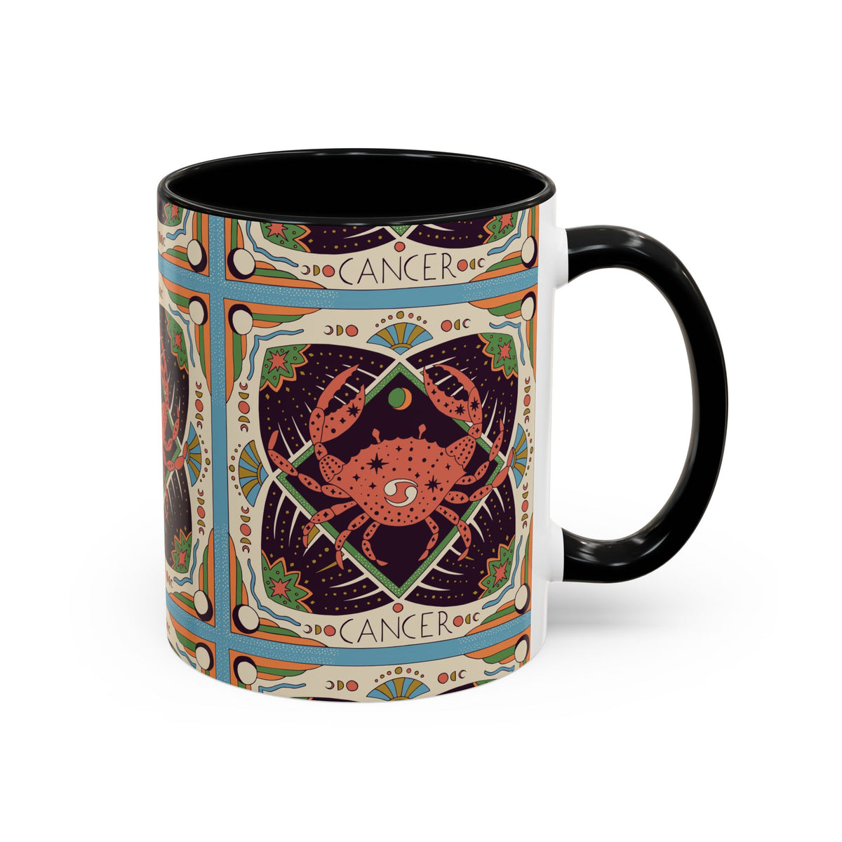 Colorful Capricorn Ceramic Mug, Custom 11oz & 15oz Zodiac Coffee Cup - Ira World Art LLC