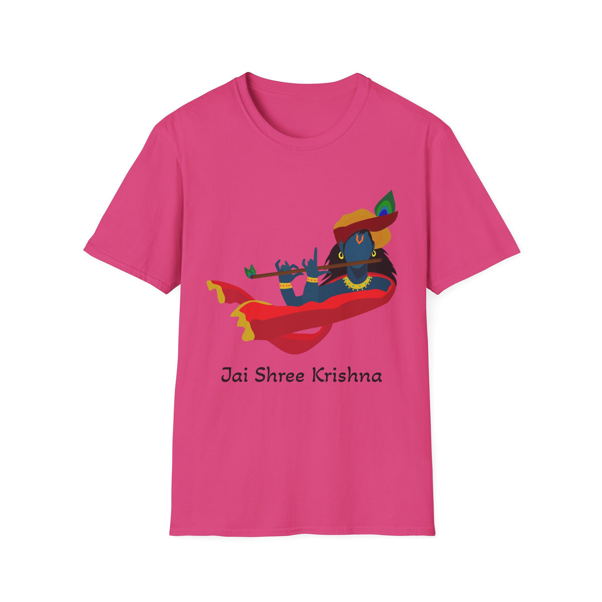 Krishna Tees Unisex T-Shirt - Indian Spiritual Clothing, Krishna Boho Shirt, Yoga Apparel, Unisex Graphic Tee, Hindu Krishna Top - Ira World Art LLC