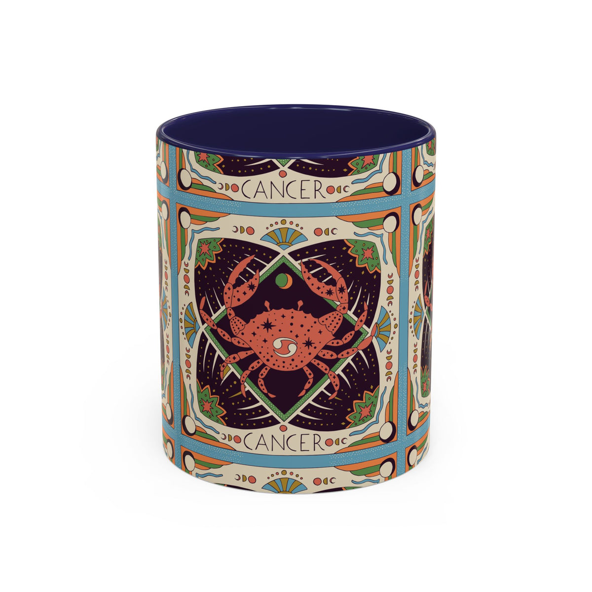 Colorful Capricorn Ceramic Mug, Custom 11oz & 15oz Zodiac Coffee Cup - Ira World Art LLC
