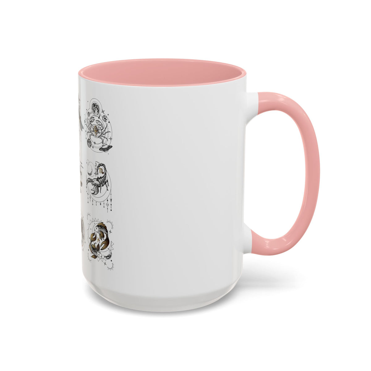 Zodiac Accent Ceramic Coffee Mug with Vibrant Horoscope Design 11oz & 15oz - Ira World Art LLC