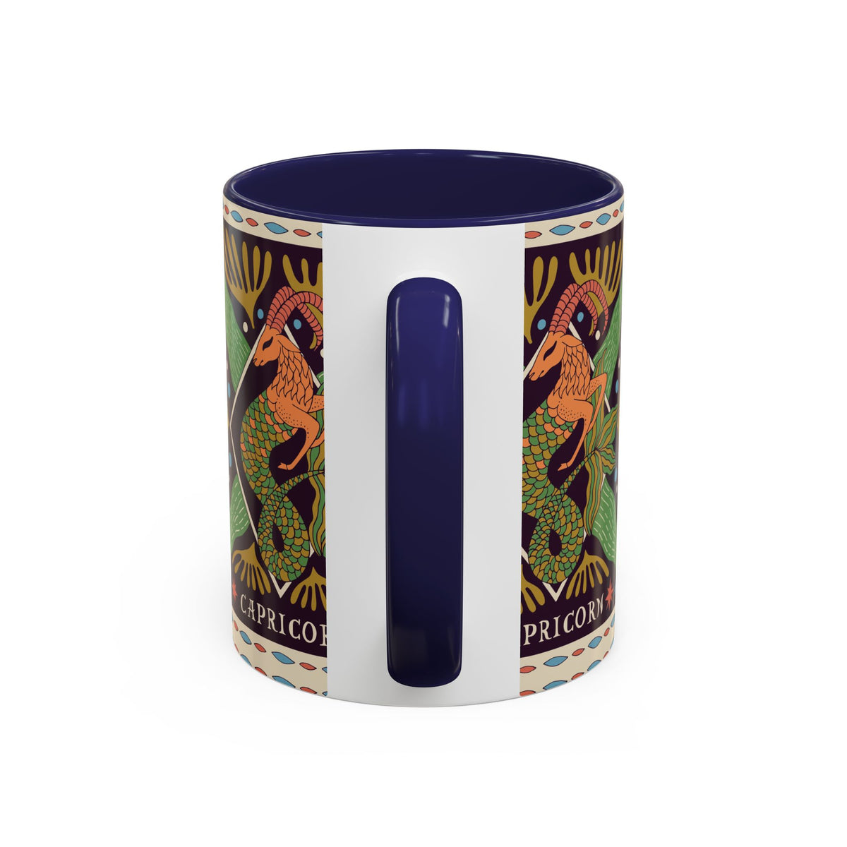 Colorful Capricorn Mug, Custom Ceramic Coffee Cup 11oz & 15oz Zodiac Design - Ira World Art LLC