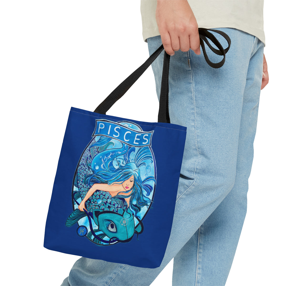 Pisces Vibes Tote Bag – Carry the Mystique of the Zodiac Everywhere! - Ira World Art LLC