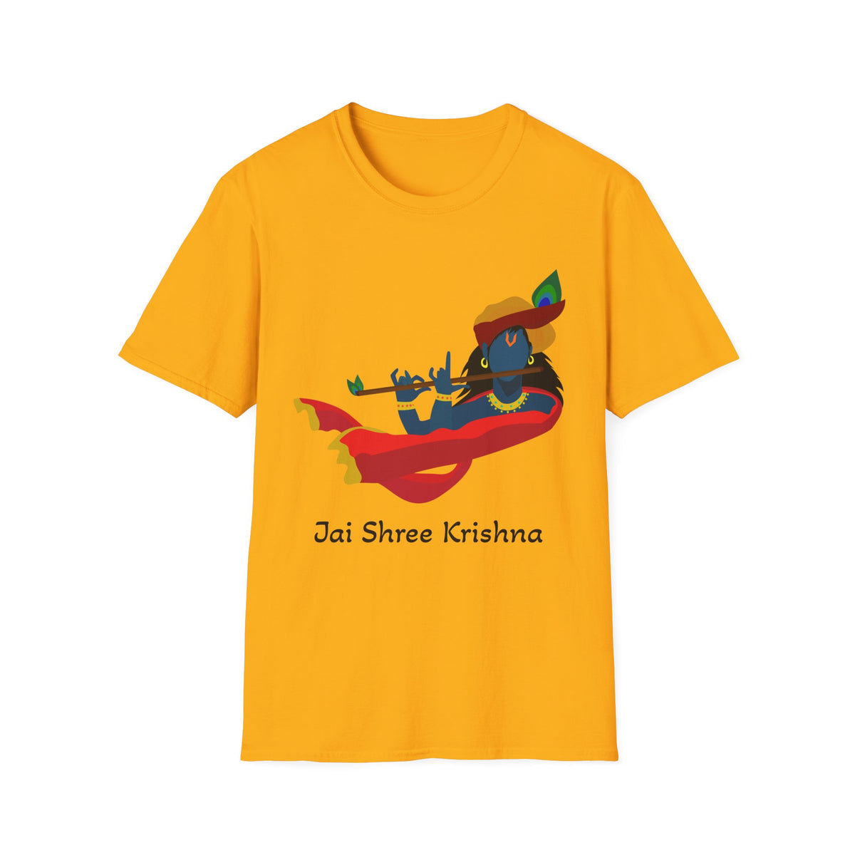 Krishna Tees Unisex T-Shirt - Indian Spiritual Clothing, Krishna Boho Shirt, Yoga Apparel, Unisex Graphic Tee, Hindu Krishna Top - Ira World Art LLC