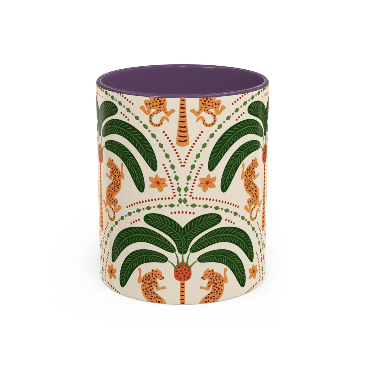 Tropical Ceramic Coffee Mug with Colorful Floral Design, 11oz & 15oz - Ira World Art LLC