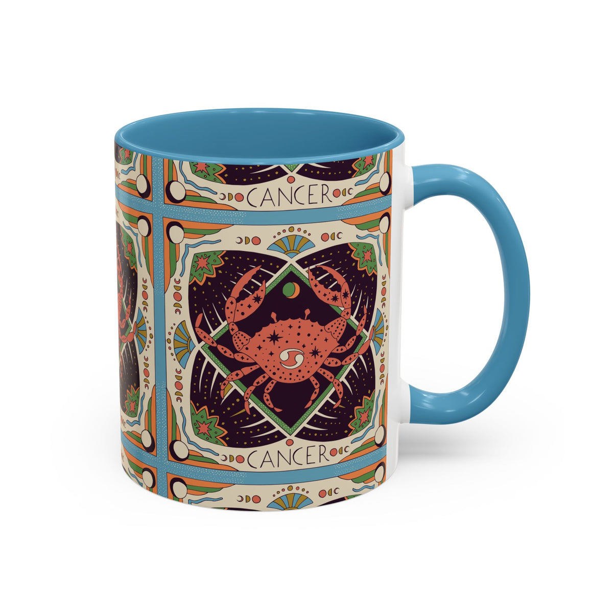 Colorful Capricorn Ceramic Mug, Custom 11oz & 15oz Zodiac Coffee Cup - Ira World Art LLC