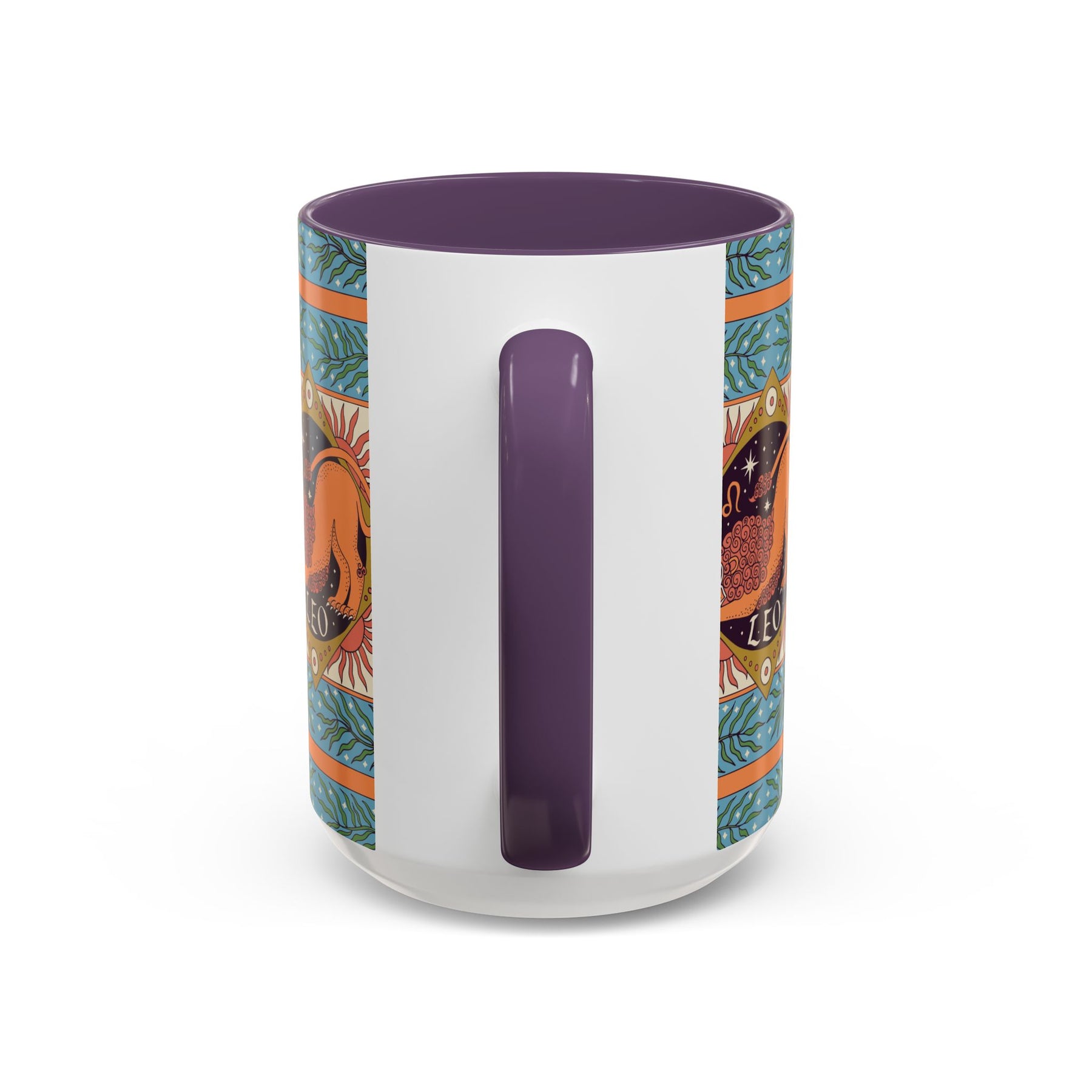 Vibrant Leo Zodiac Coffee Mug, Custom Ceramic 11oz & 15oz Colorful Design - Ira World Art LLC