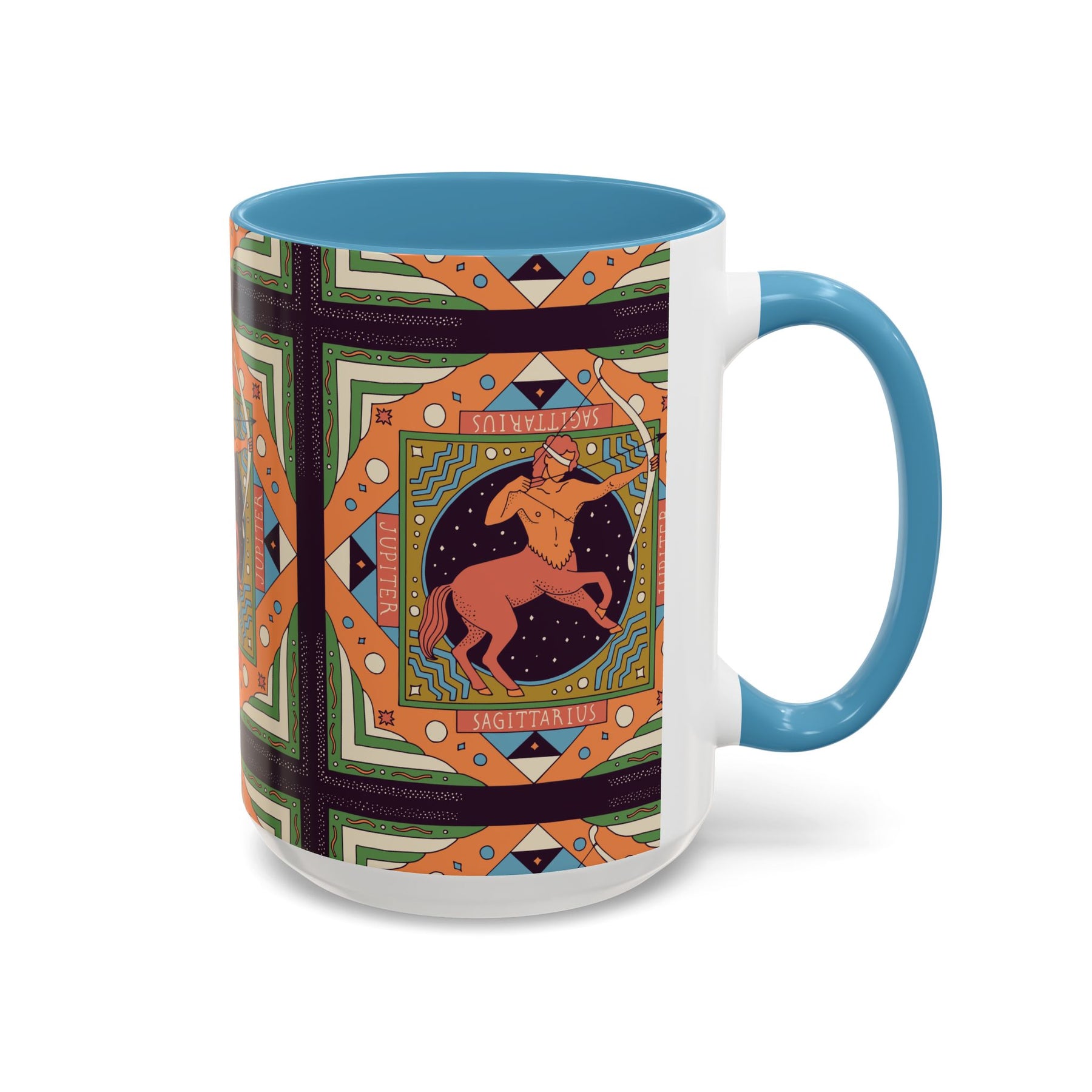 Sagittarius Custom Coffee Mug, Vibrant 11oz & 15oz Unique Printed Design - Ira World Art LLC