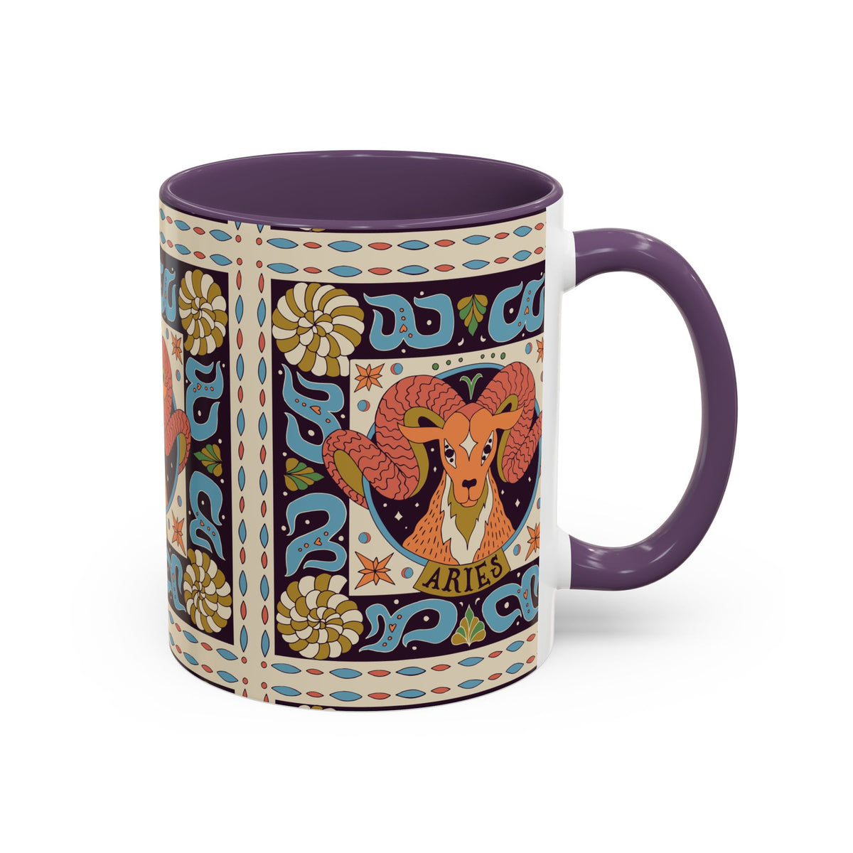 Colorful Capricorn Coffee Mug, Custom Ceramic 11oz & 15oz Zodiac Design - Ira World Art LLC